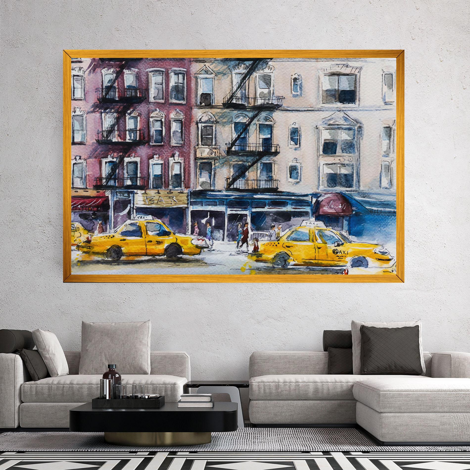 Tablou Canvas Newyork Taxi mockup 2