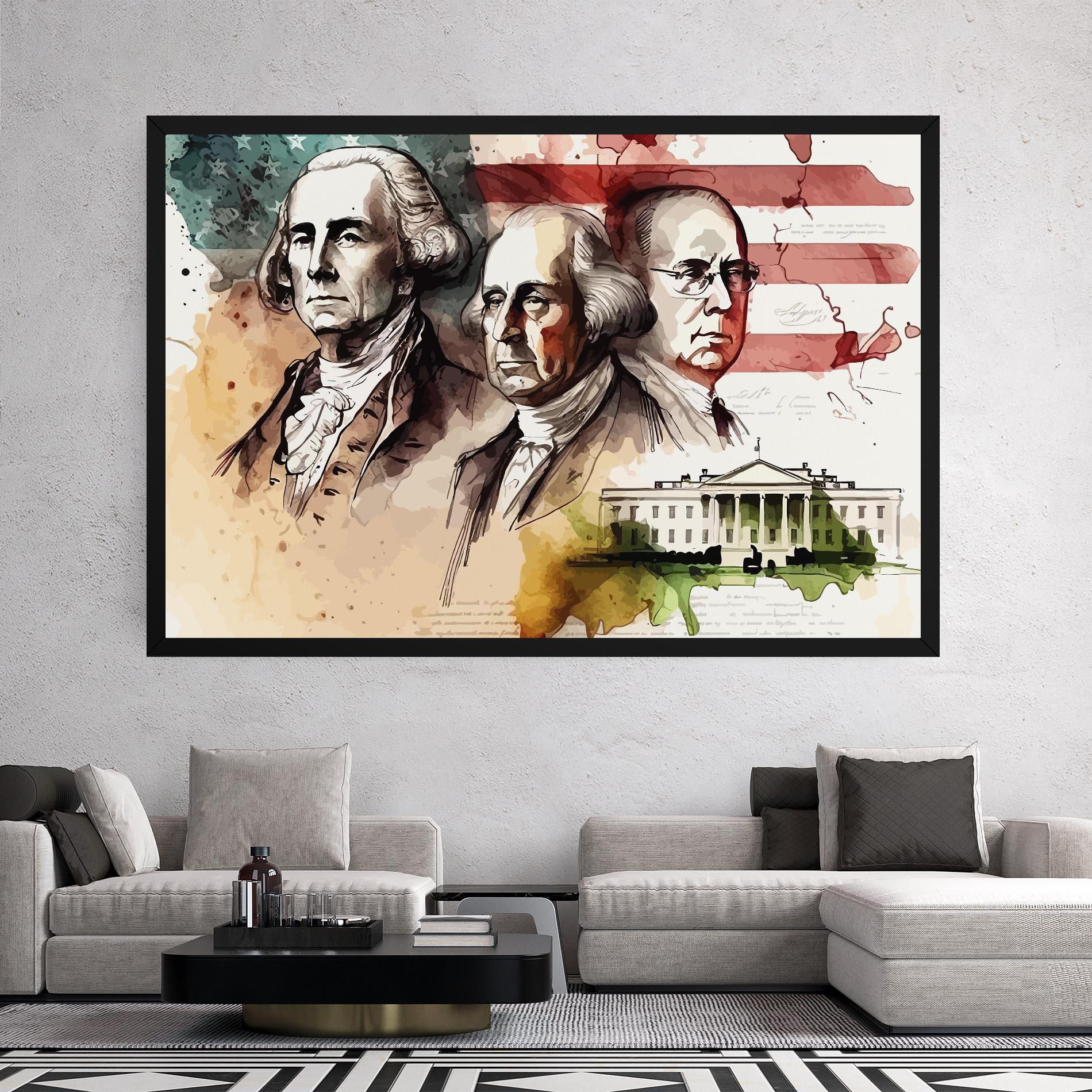 Tablou Canvas American Art Flag mockup 2