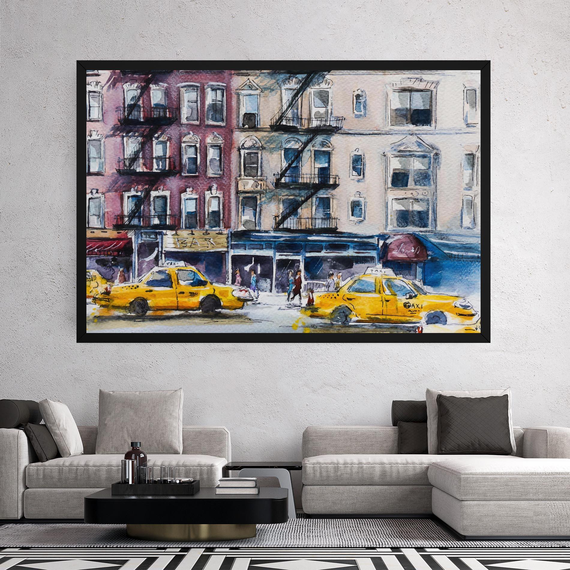 Tablou Canvas Newyork Taxi mockup 2