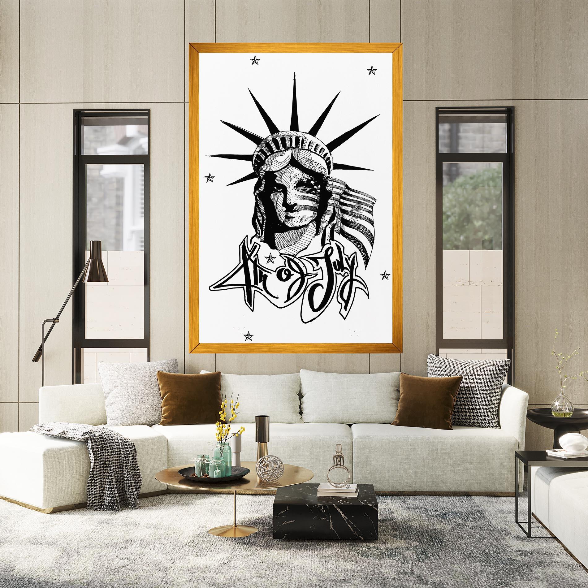 Tablou Canvas Head Of Liberty Statue mockup 2