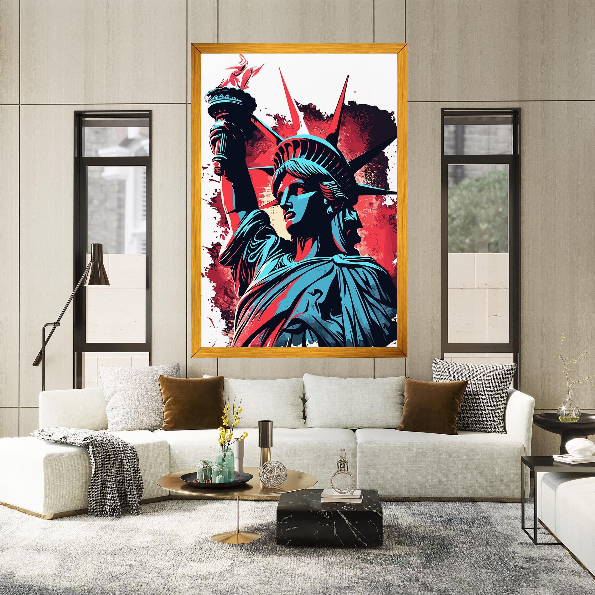 Tablou Canvas Liberty Statue Art mockup 2
