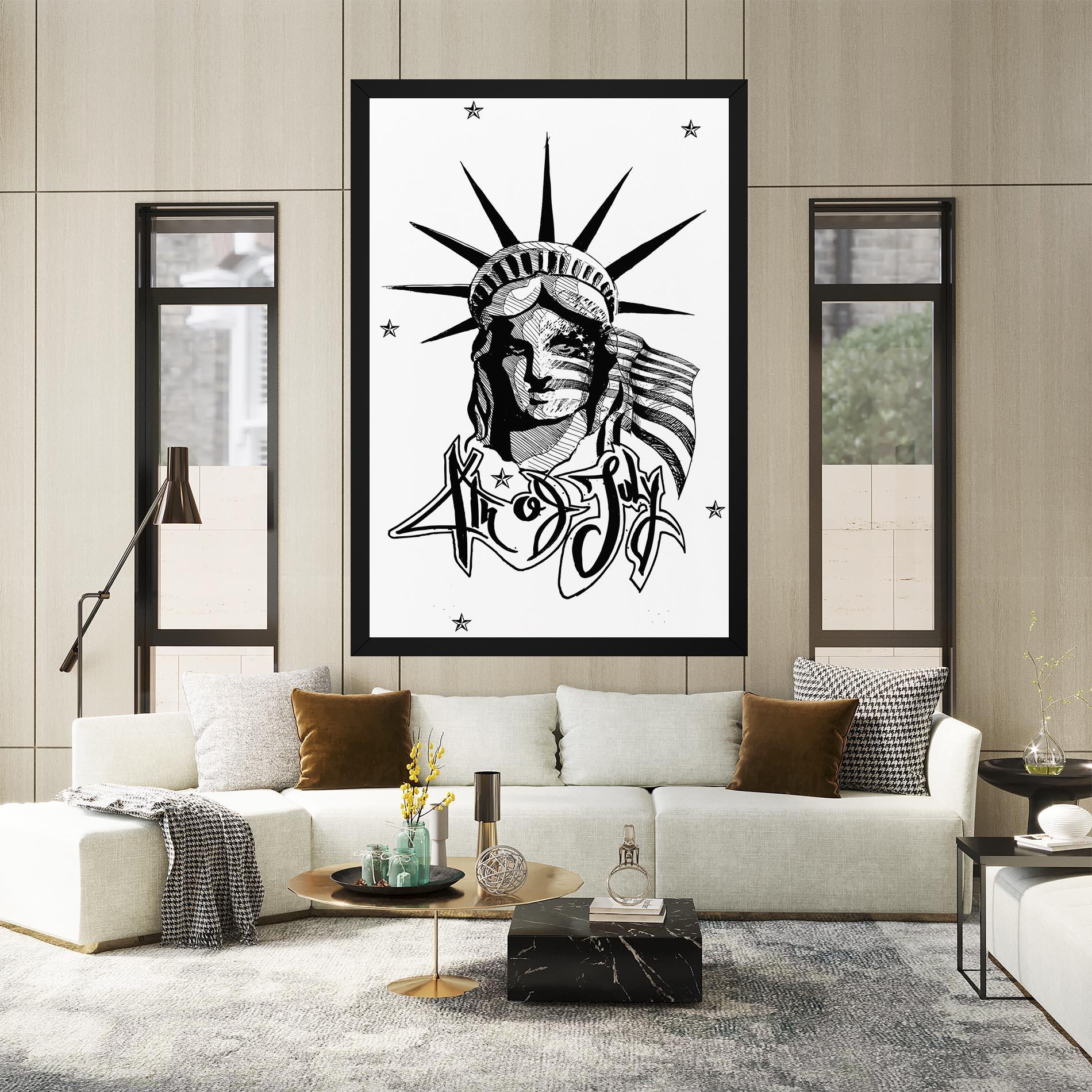 Tablou Canvas Head Of Liberty Statue mockup 2