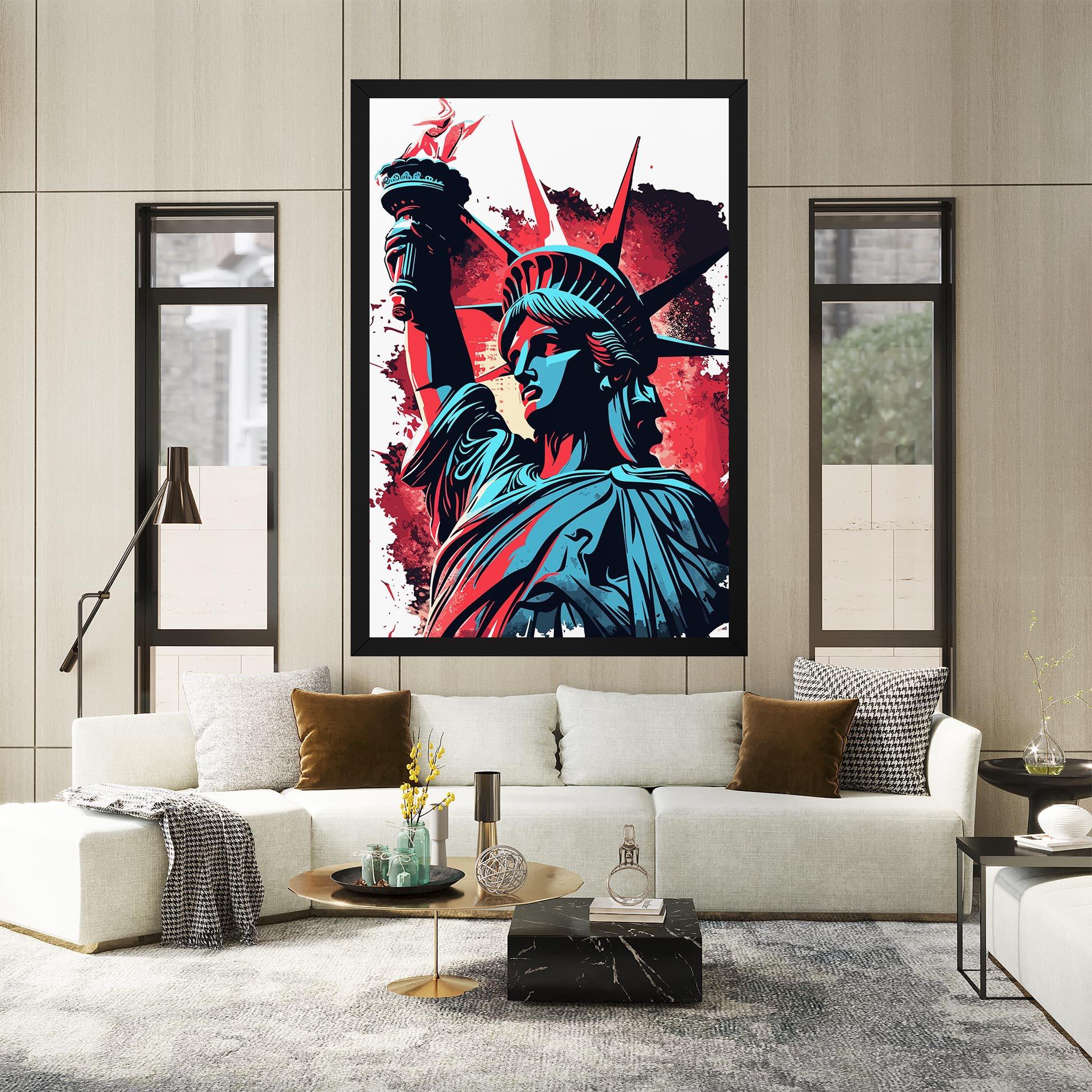 Tablou Canvas Liberty Statue Art mockup 2