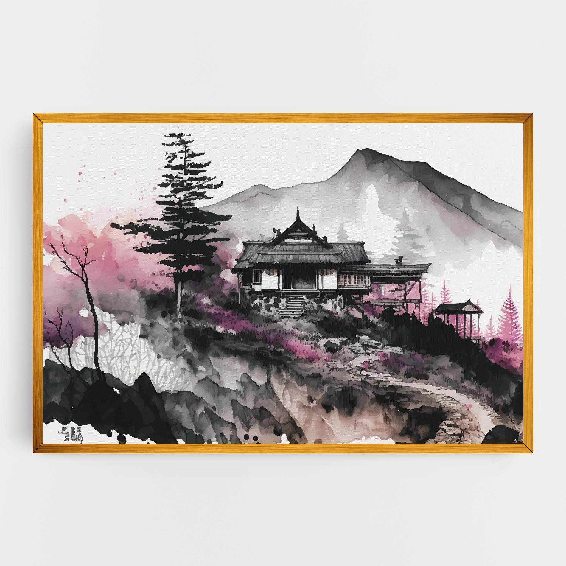Tablou Canvas Japanese Temple Art mockup 0
