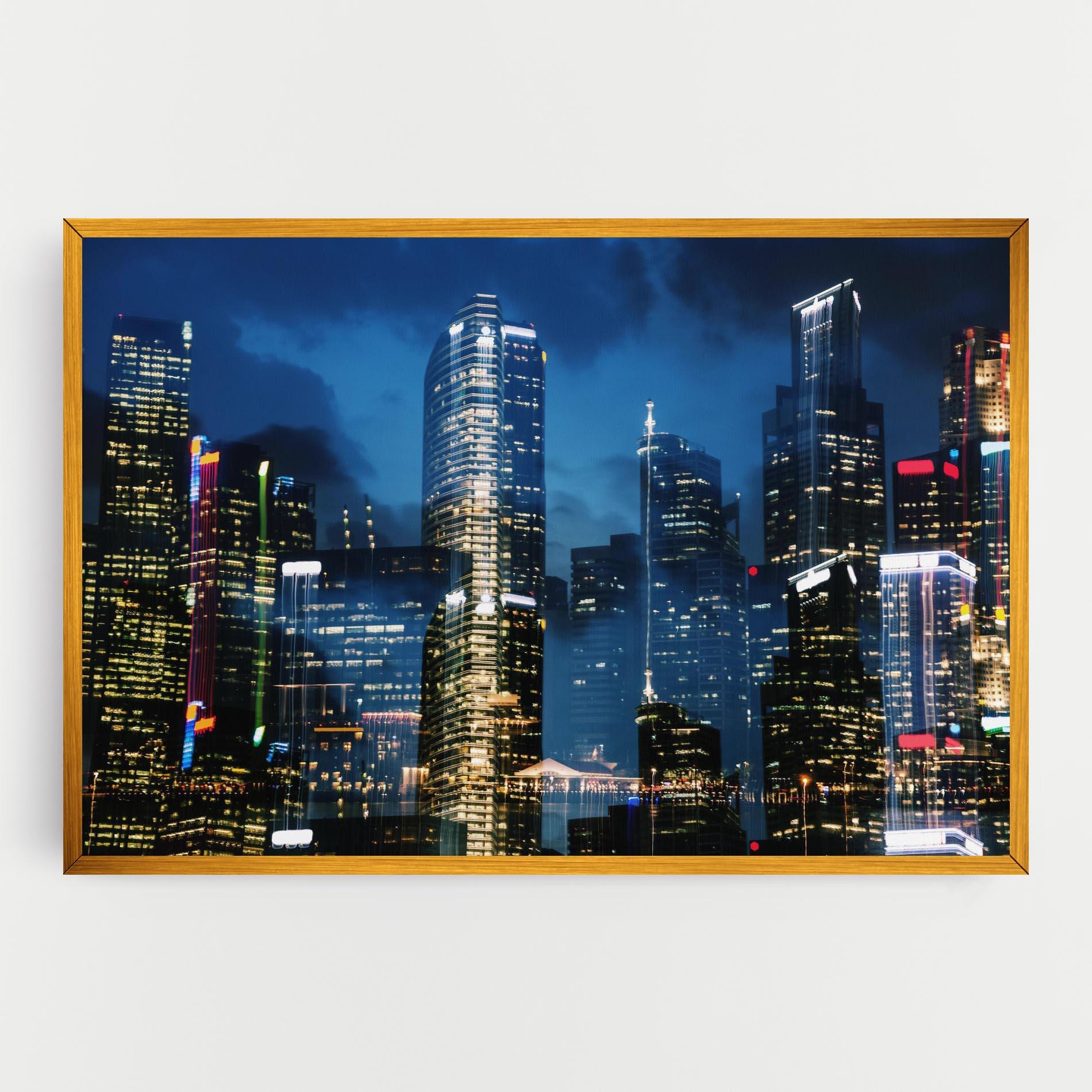 Tablou Canvas Singapore Night mockup 0