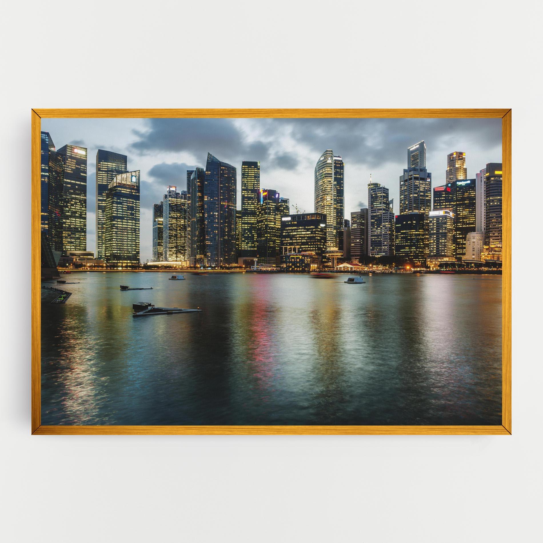 Tablou Canvas Singapore Skyline mockup 0