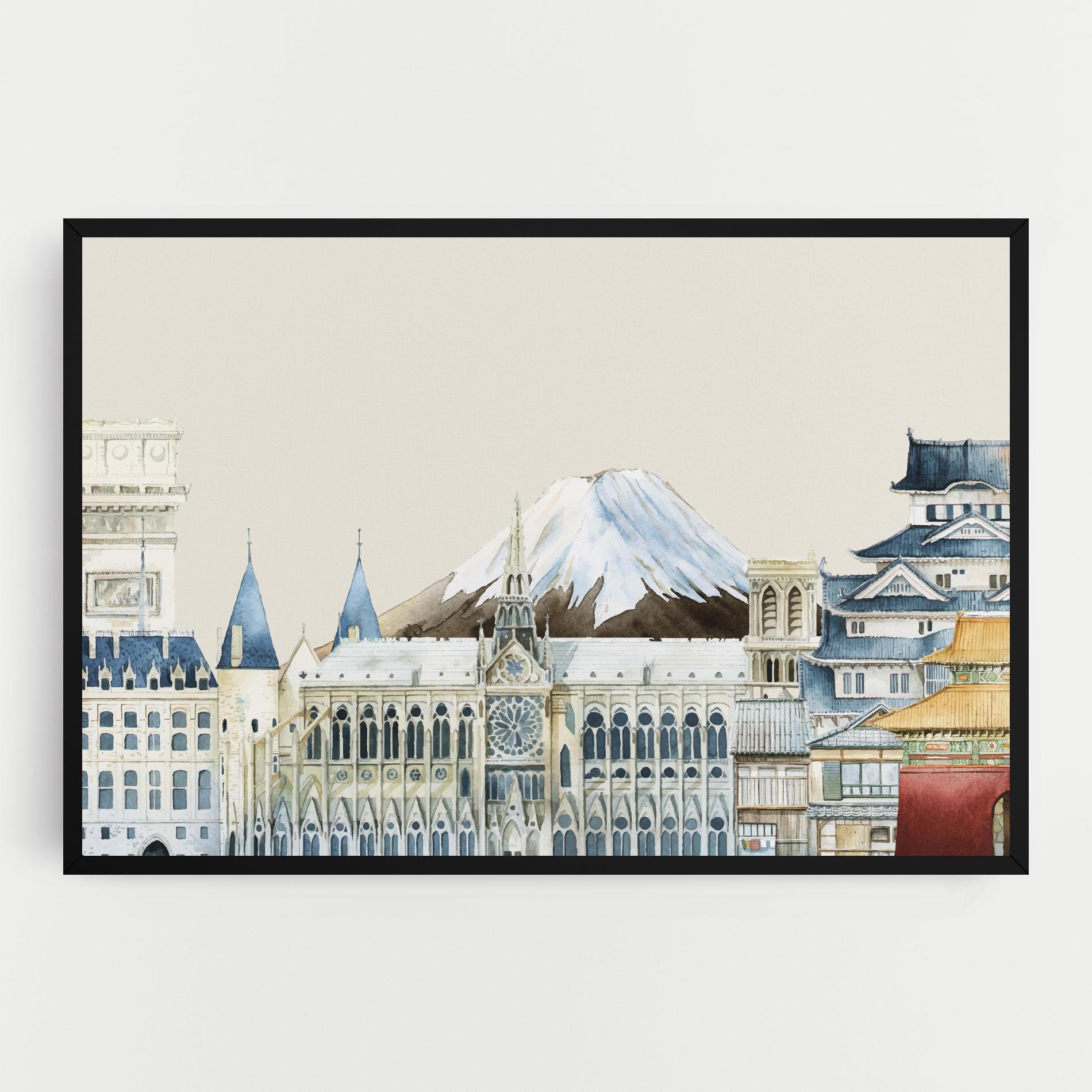 Tablou Canvas City Mix mockup 0