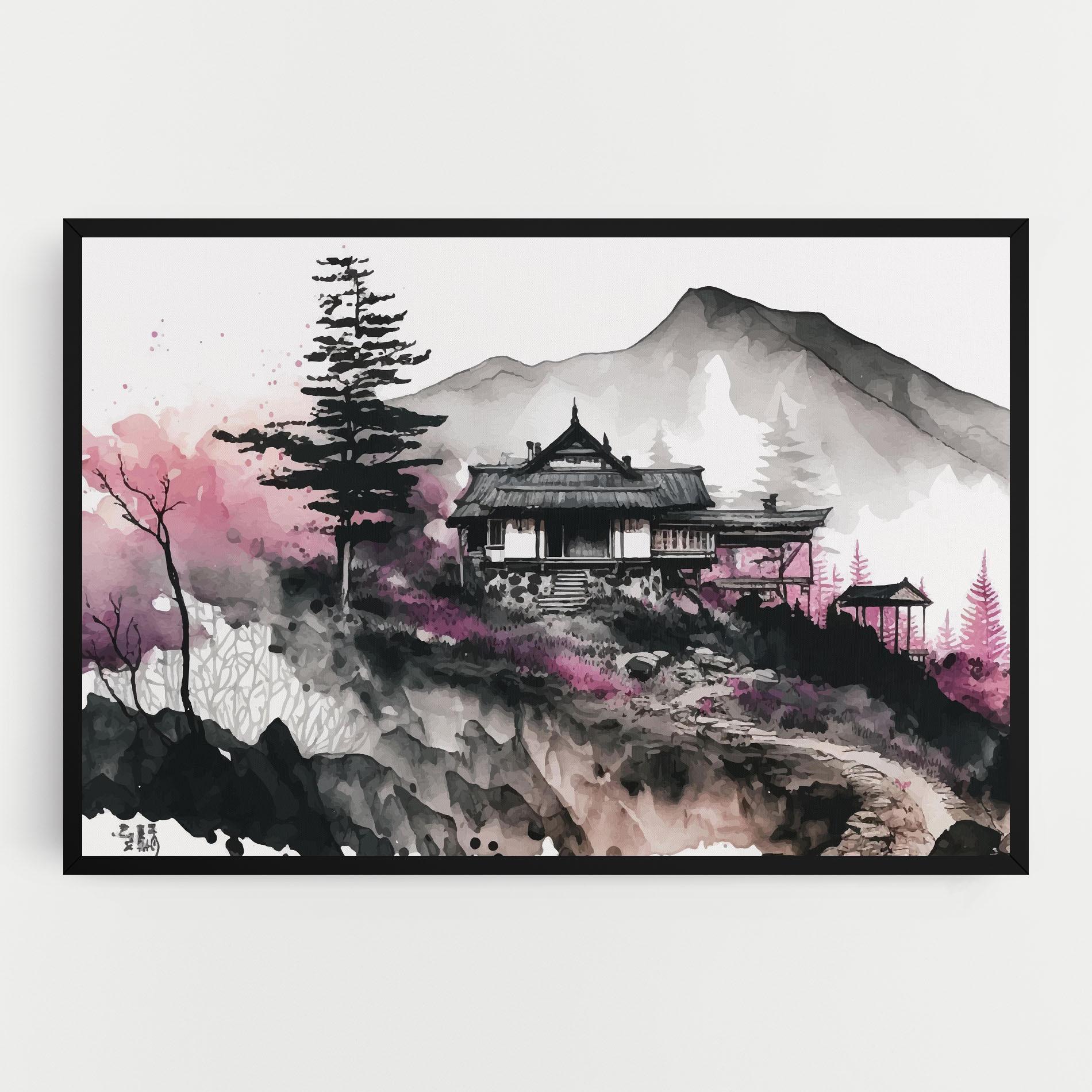 Tablou Canvas Japanese Temple Art mockup 0