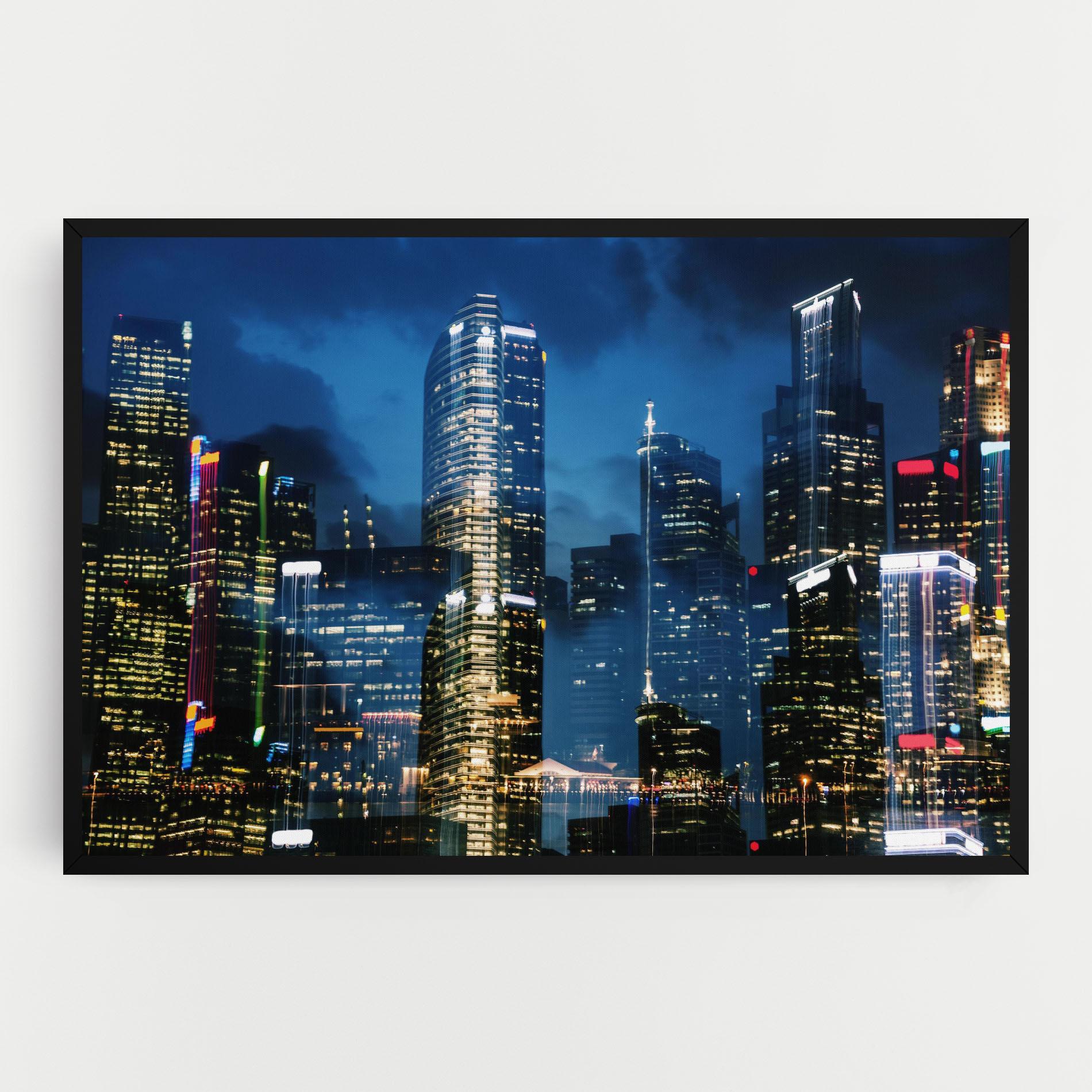 Tablou Canvas Singapore Night mockup 0