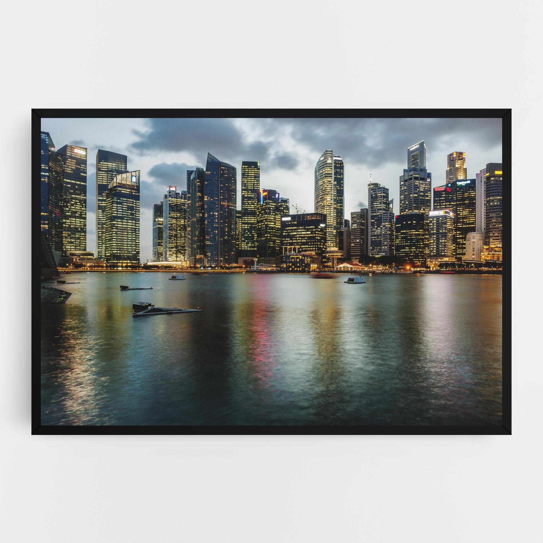 Tablou Canvas Singapore Skyline mockup 0
