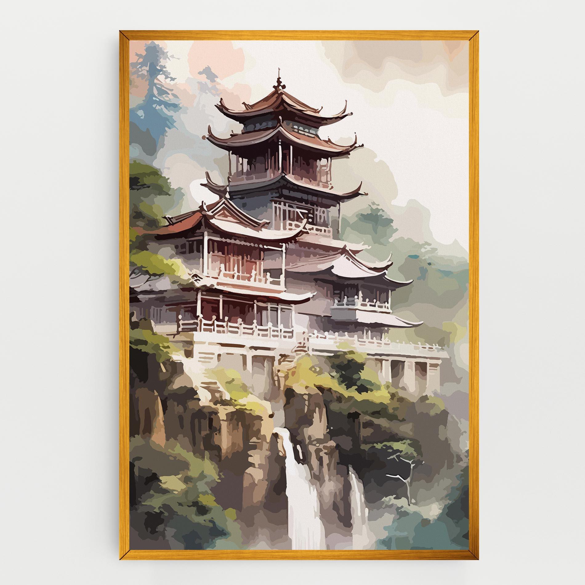 Tablou Canvas Temple Painting mockup 0