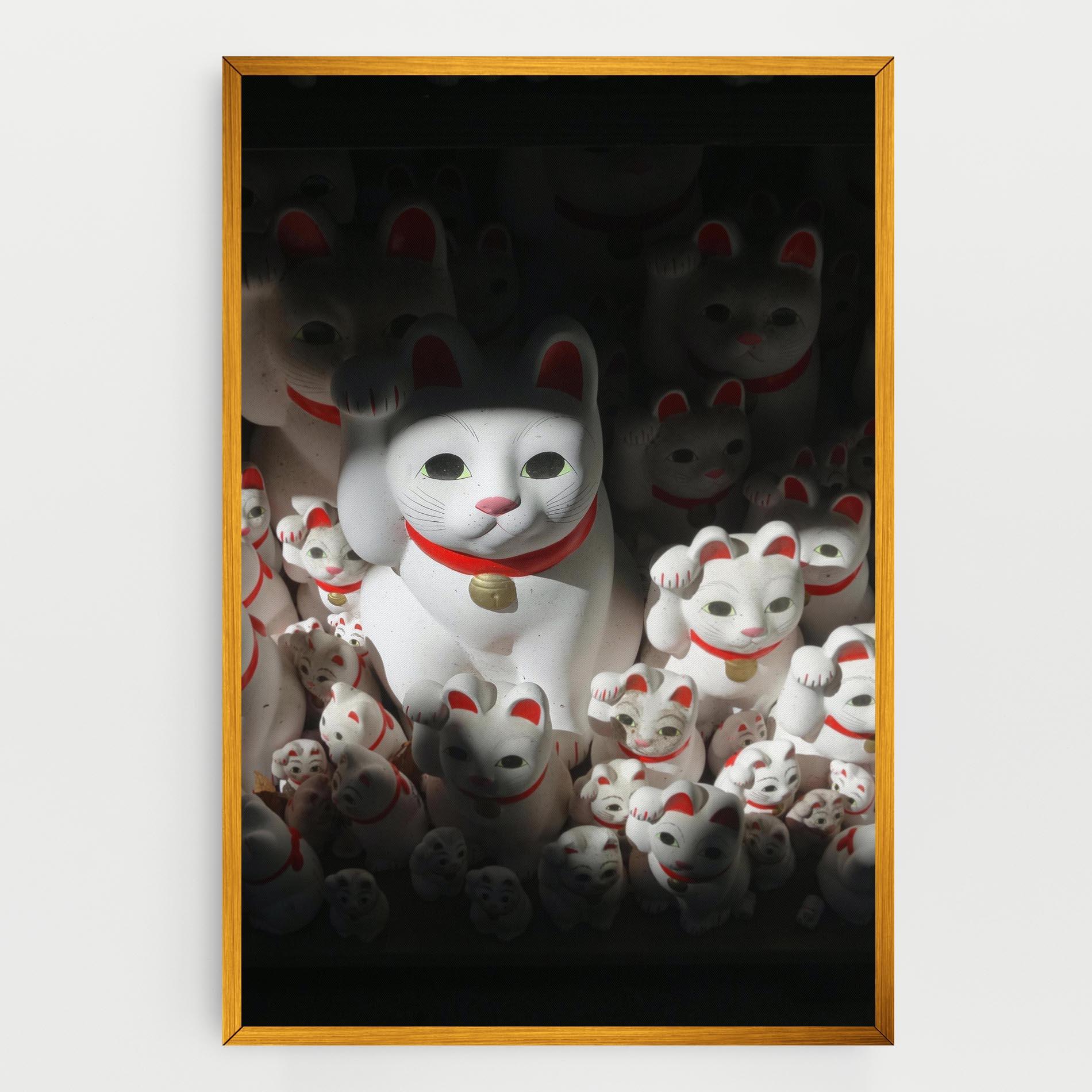 Tablou Canvas White Lucky Cats mockup 0
