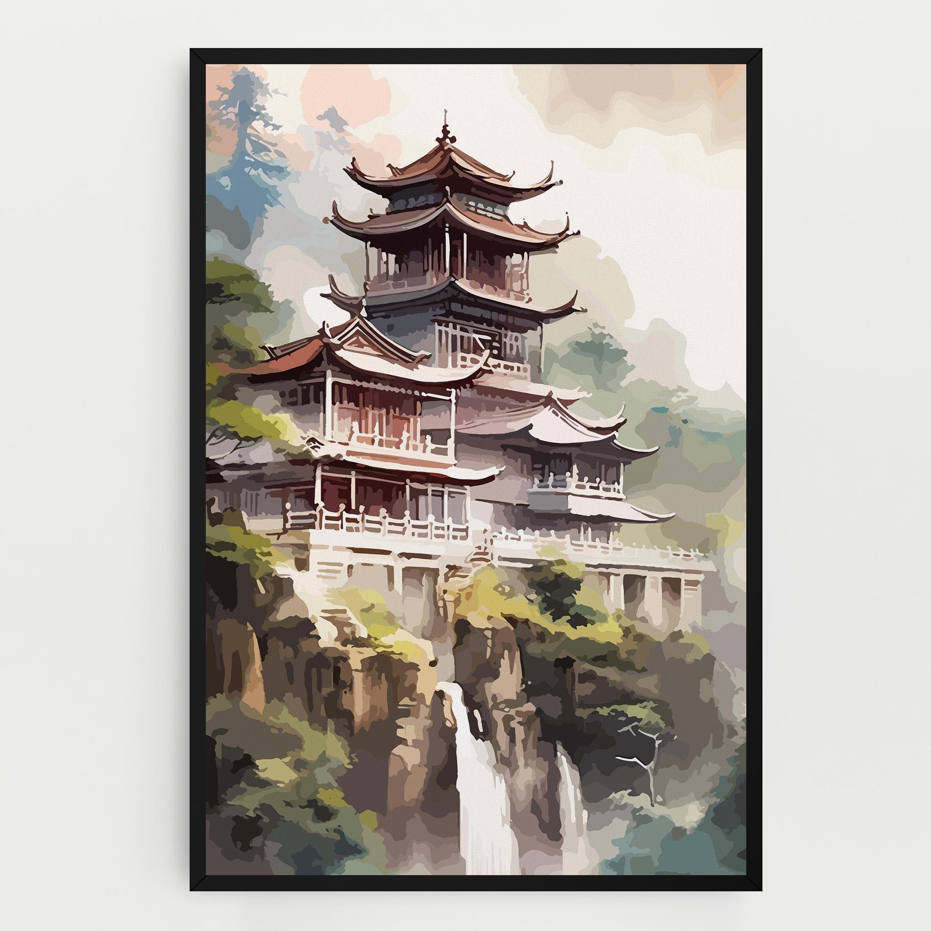 Tablou Canvas Temple Painting mockup 0