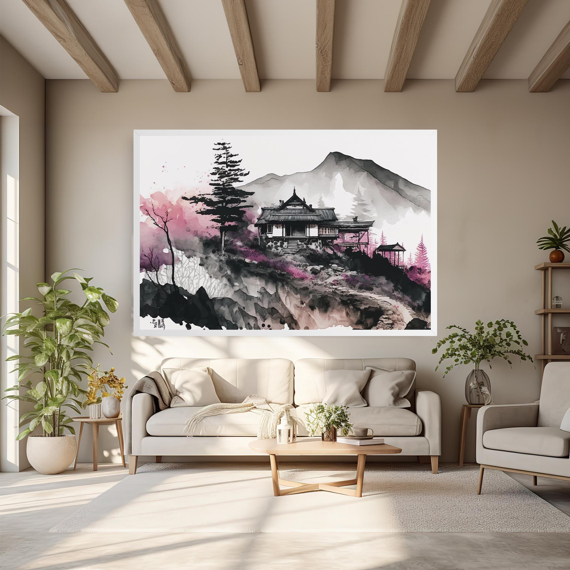 Tablou Canvas Japanese Temple Art mockup 6