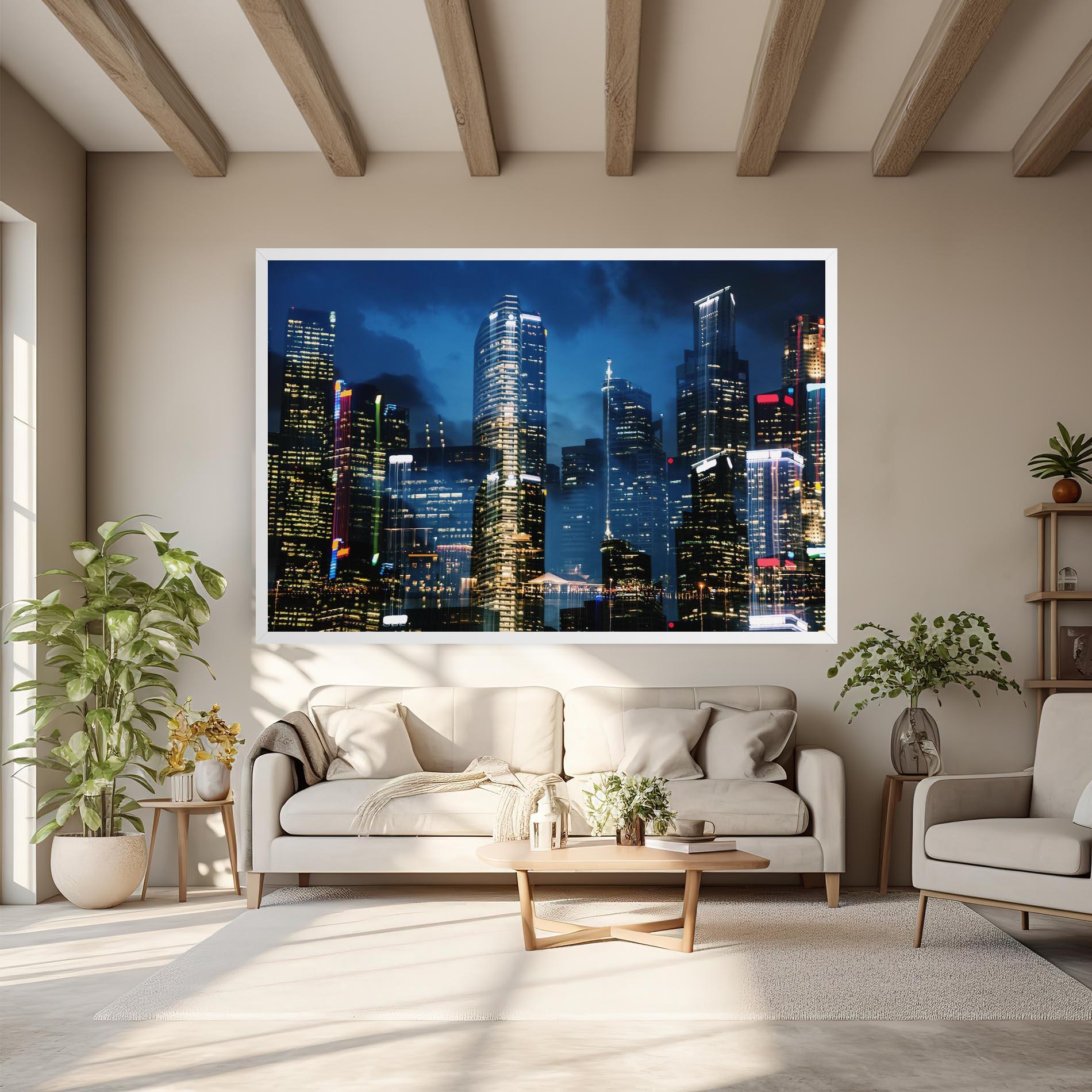 Tablou Canvas Singapore Night mockup 6