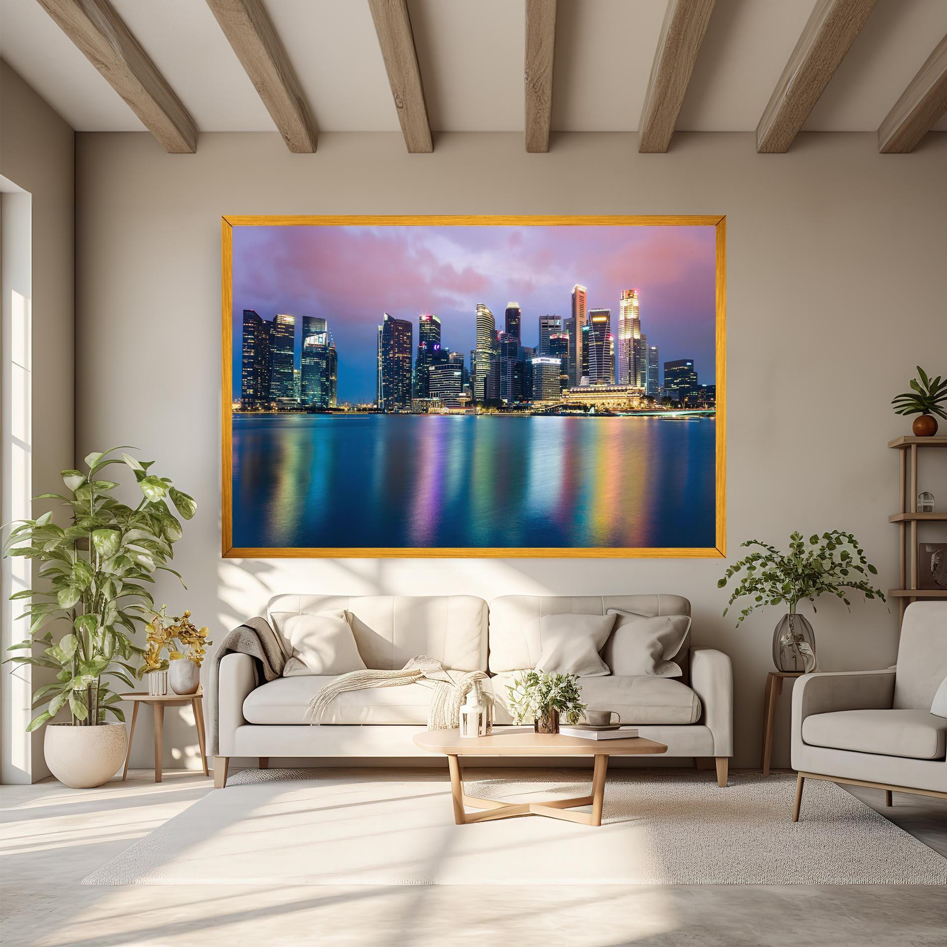 Tablou Canvas Hong Kong Skyline mockup 6