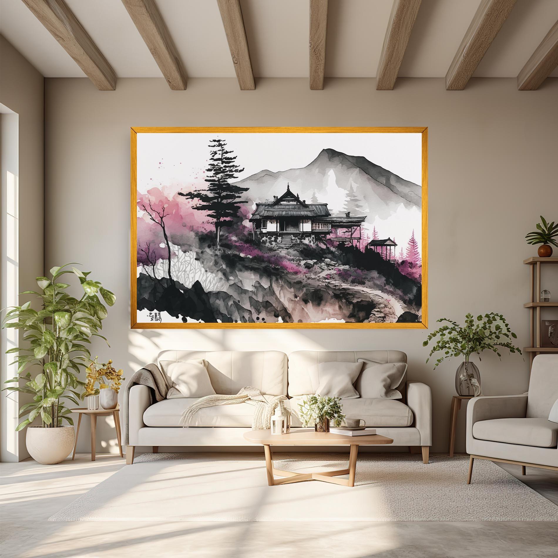 Tablou Canvas Japanese Temple Art mockup 6