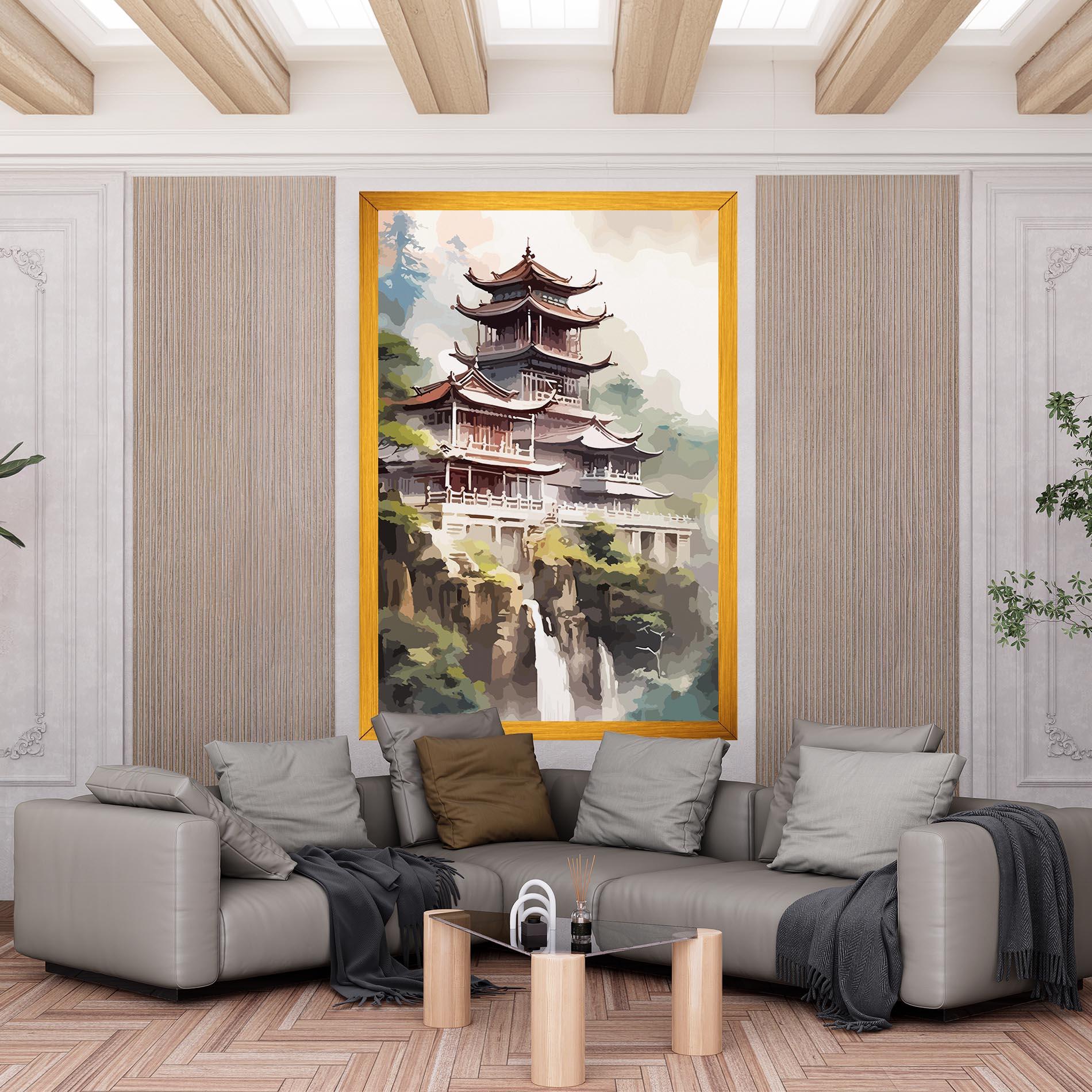 Tablou Canvas Temple Painting mockup 6