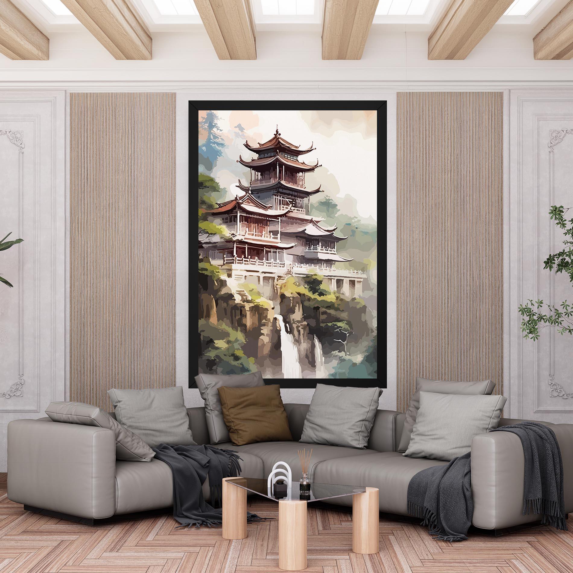 Tablou Canvas Temple Painting mockup 6