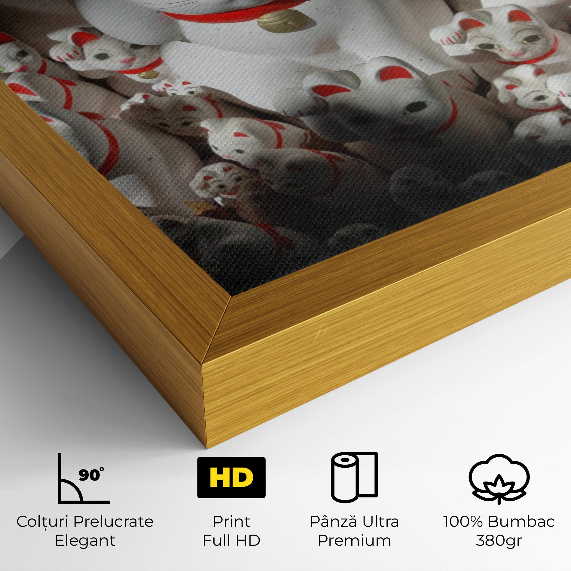 Tablou Canvas White Lucky Cats mockup 4