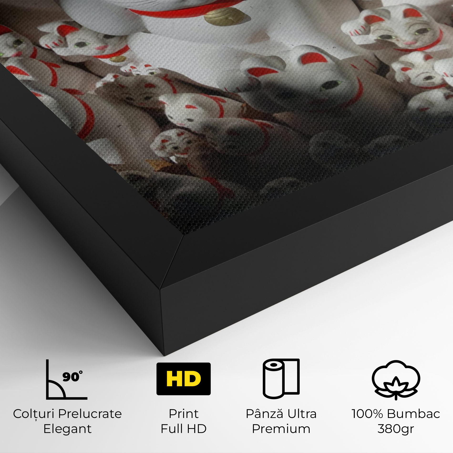 Tablou Canvas White Lucky Cats mockup 4