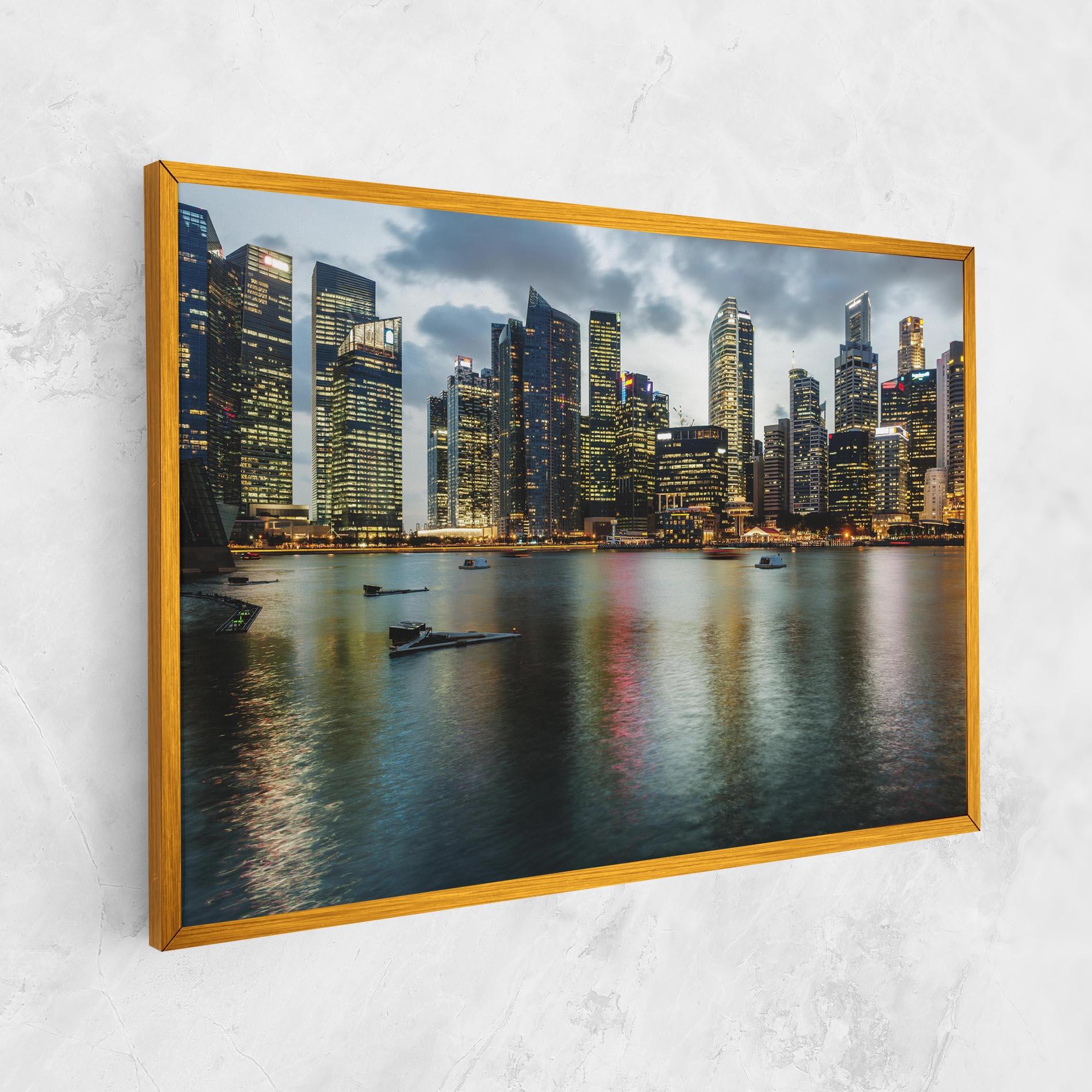 Tablou Canvas Singapore Skyline mockup 1