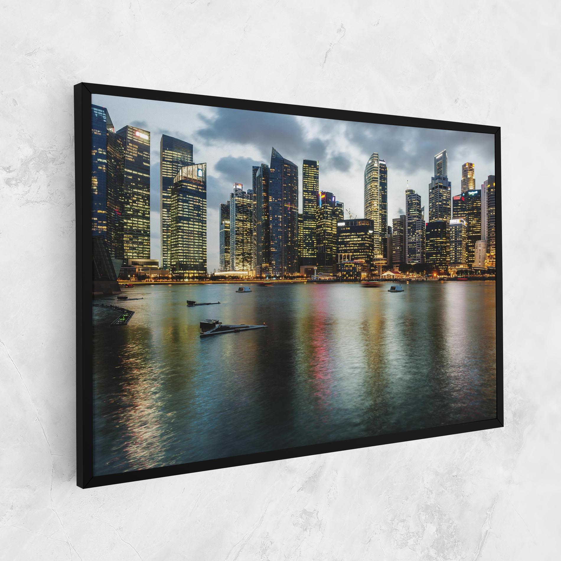 Tablou Canvas Singapore Skyline mockup 1