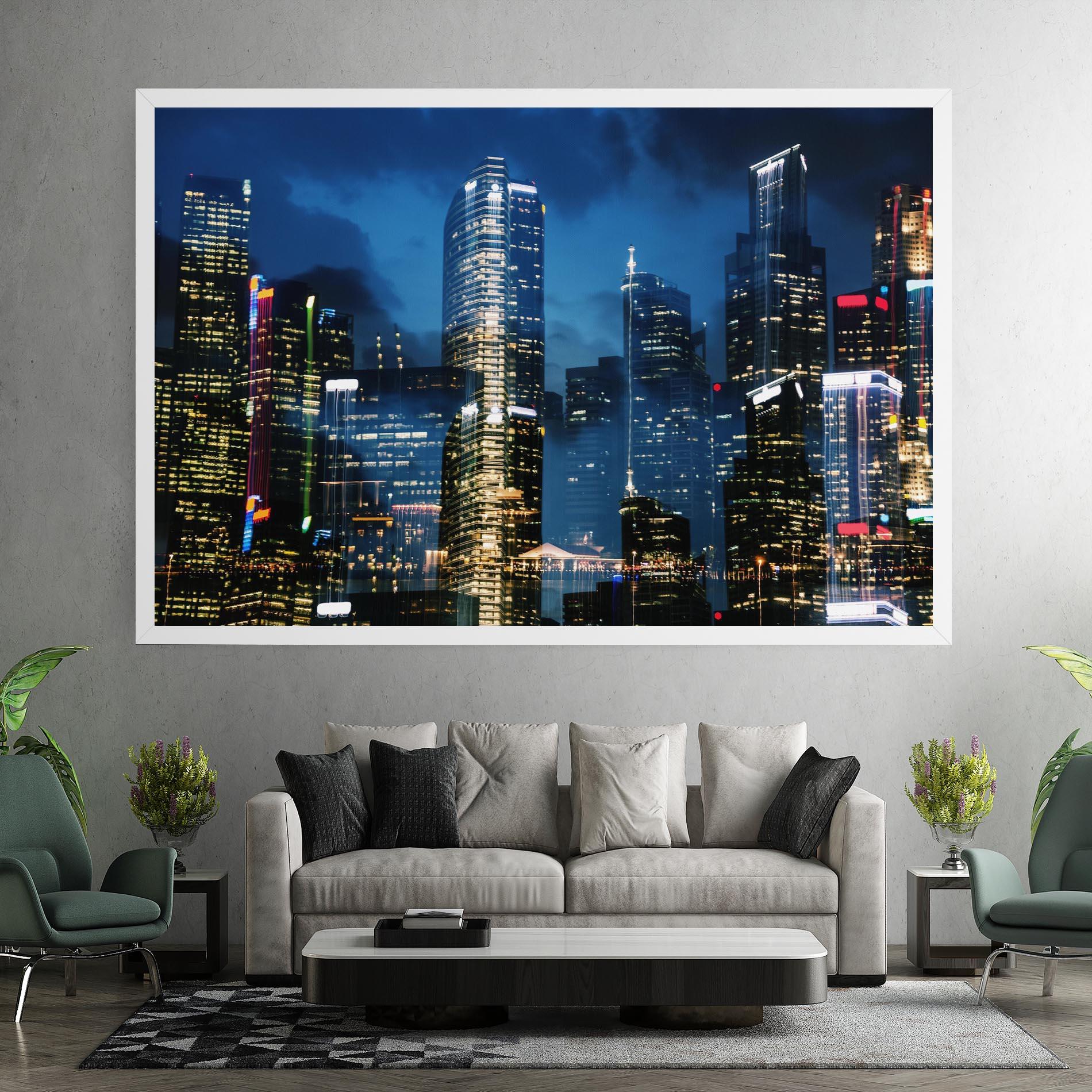 Tablou Canvas Singapore Night mockup 7