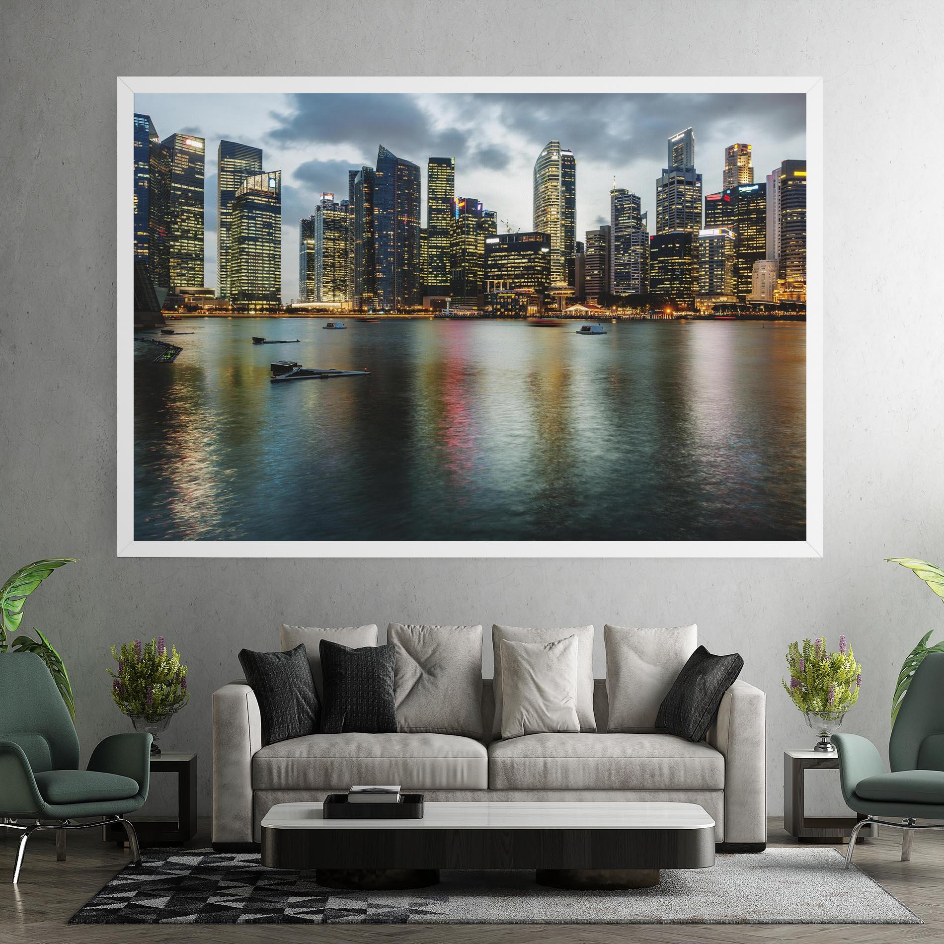 Tablou Canvas Singapore Skyline mockup 7