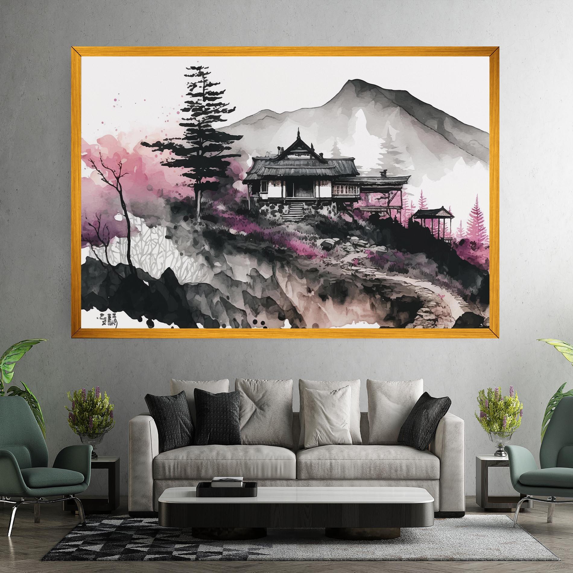 Tablou Canvas Japanese Temple Art mockup 7