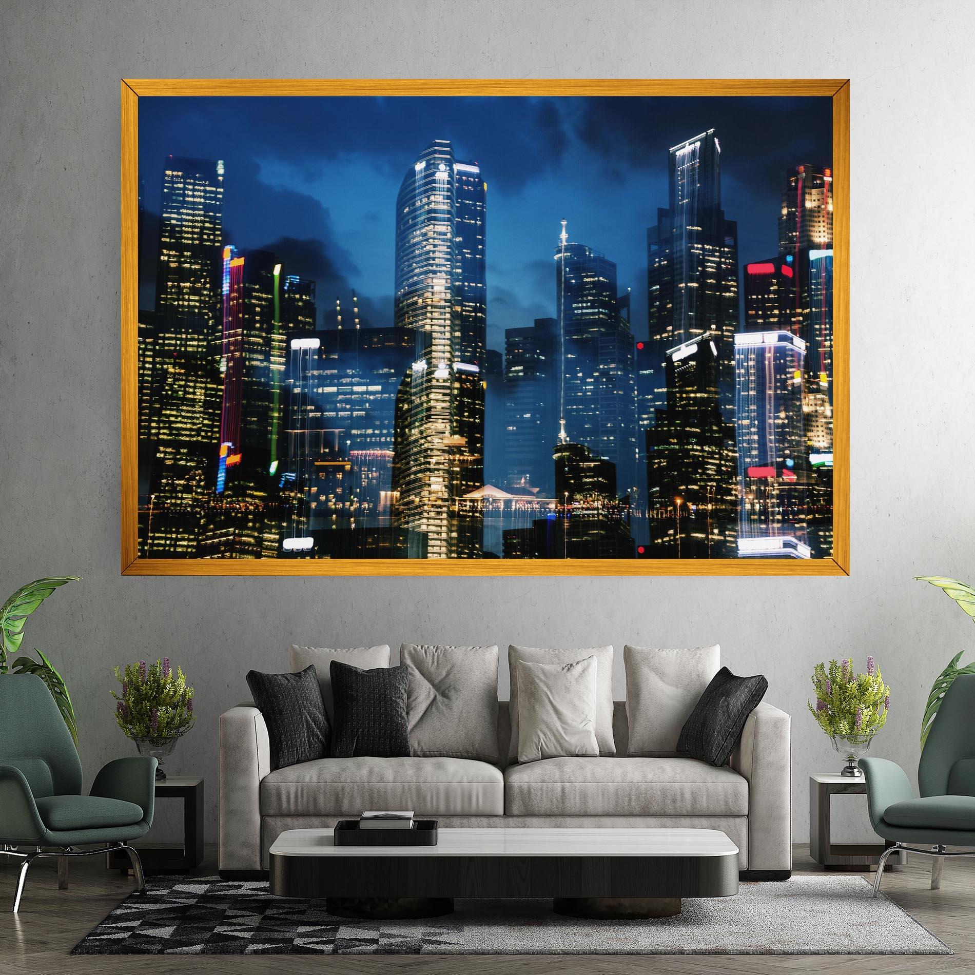 Tablou Canvas Singapore Night mockup 7