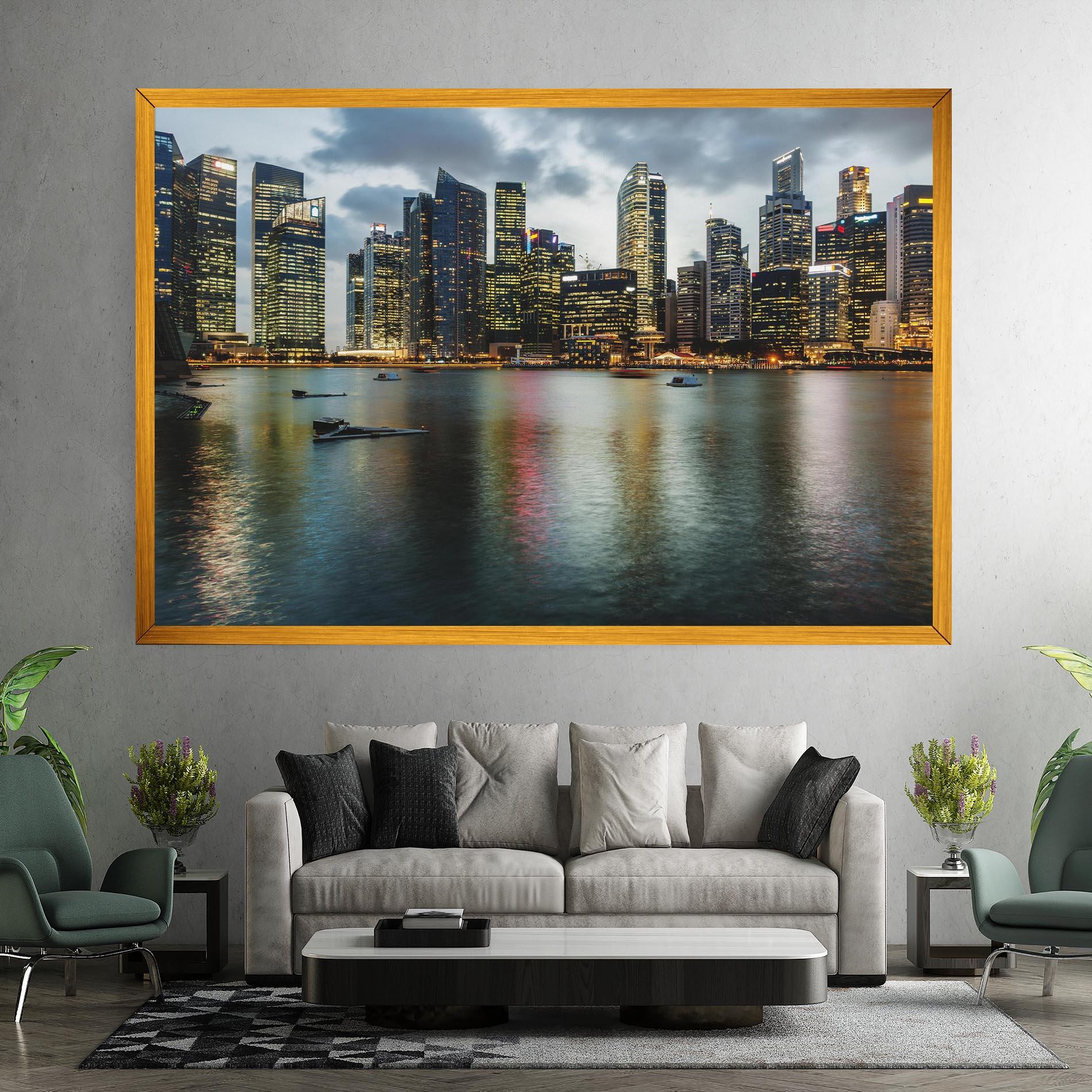 Tablou Canvas Singapore Skyline mockup 7