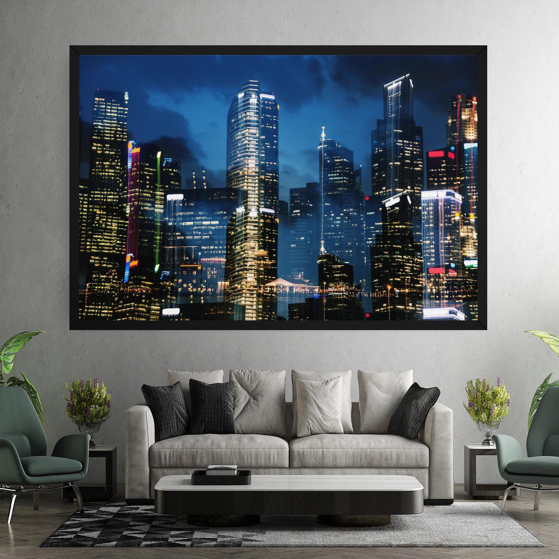 Tablou Canvas Singapore Night mockup 7
