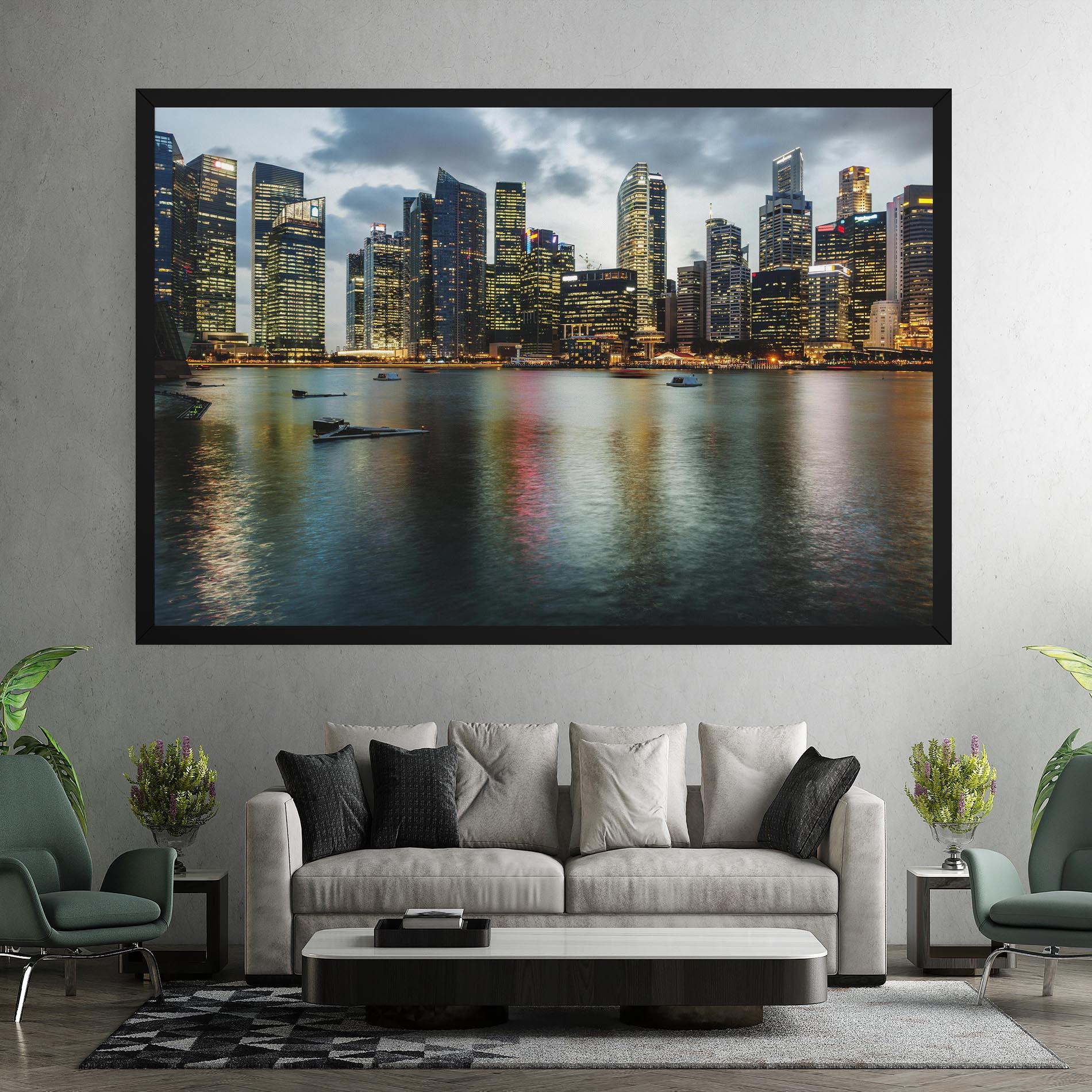Tablou Canvas Singapore Skyline mockup 7