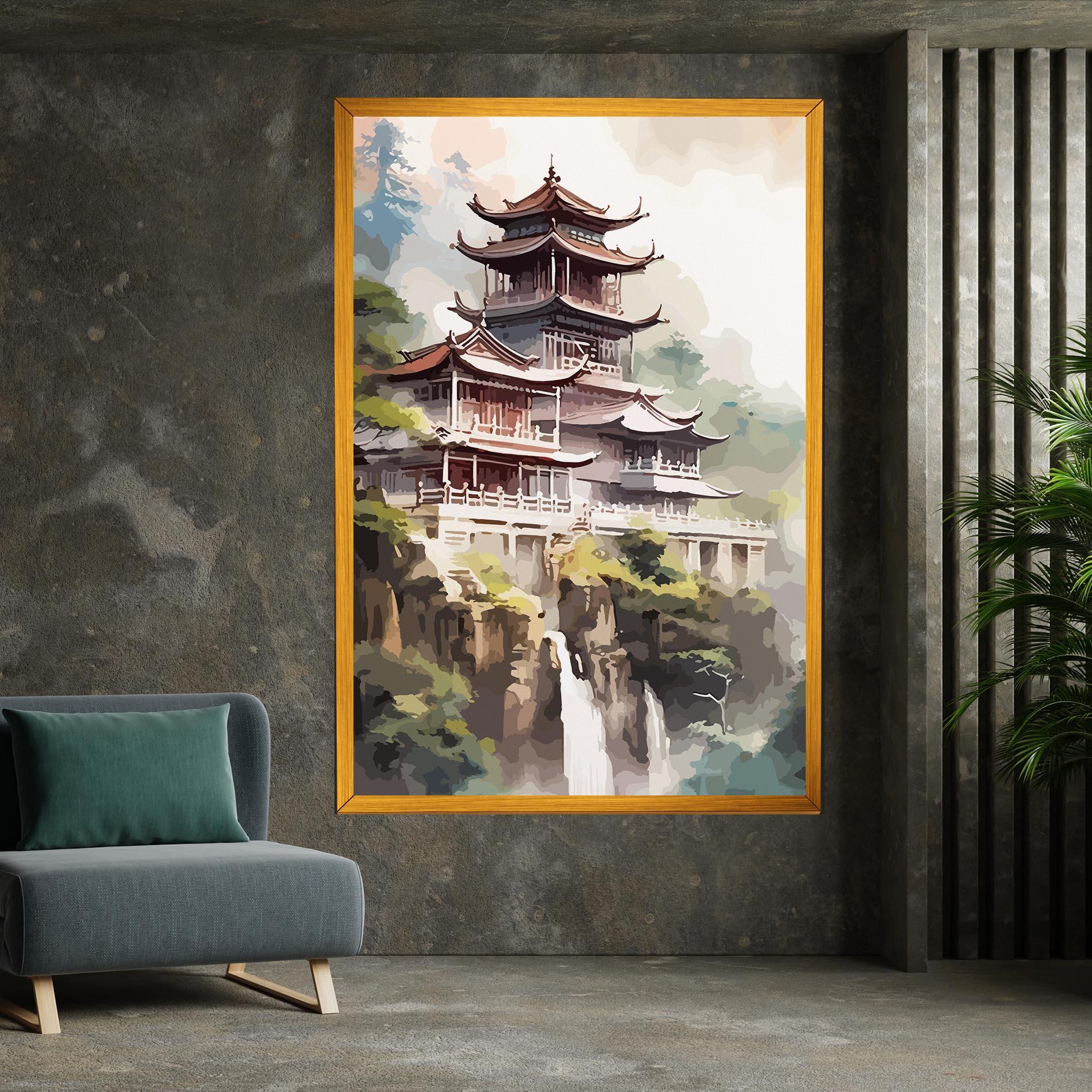 Tablou Canvas Temple Painting mockup 7