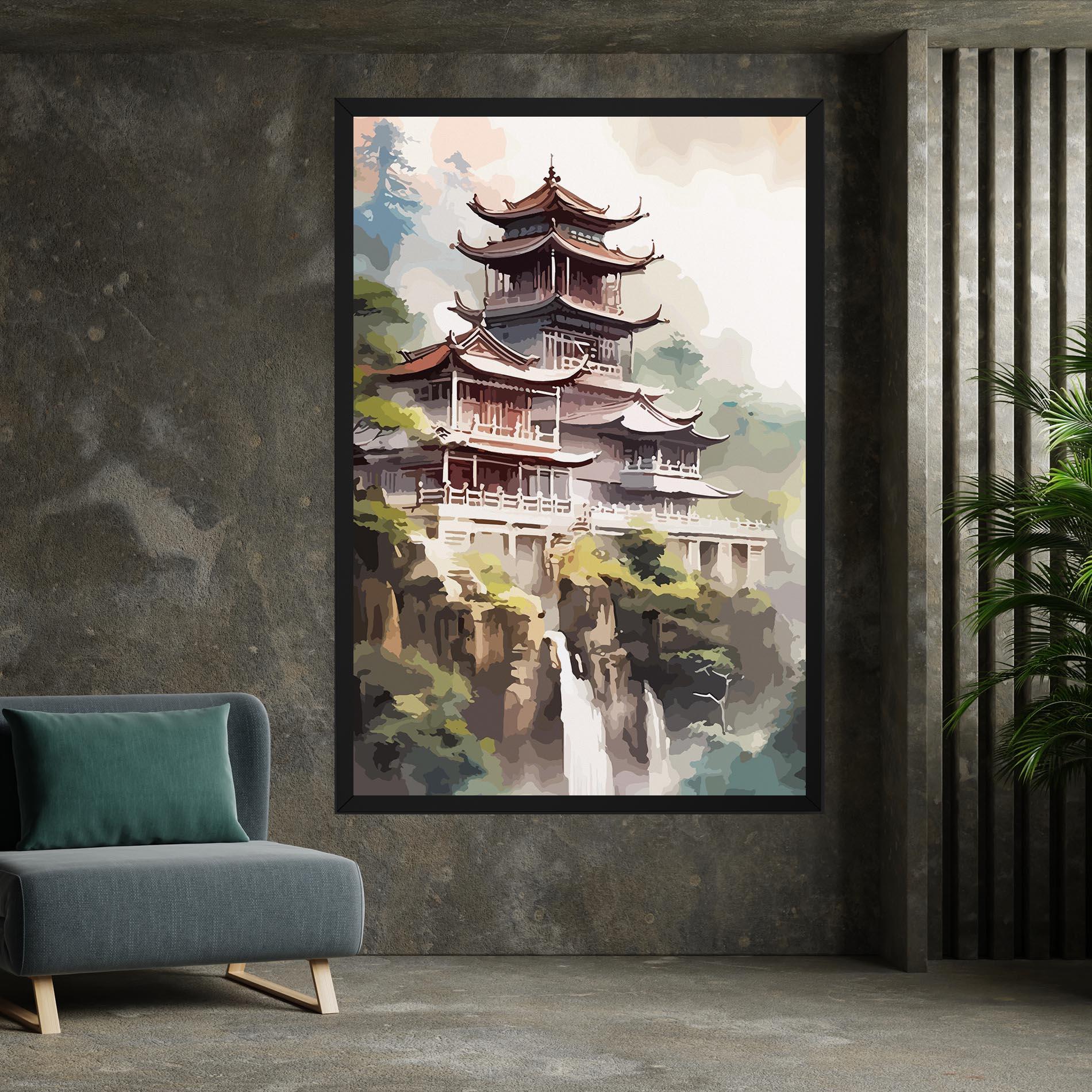 Tablou Canvas Temple Painting mockup 7