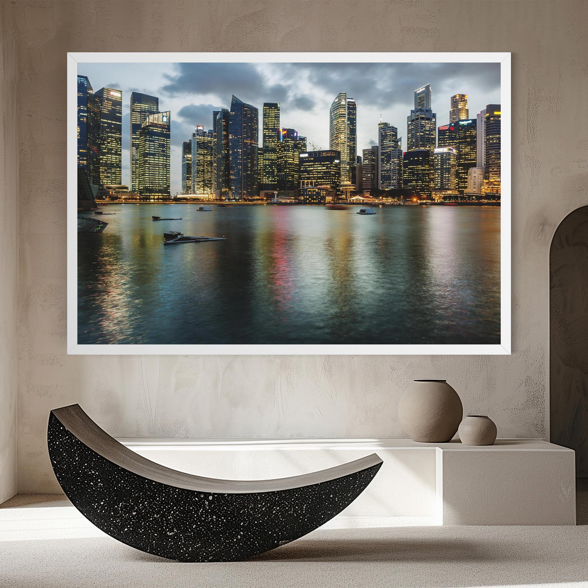Tablou Canvas Singapore Skyline mockup 8