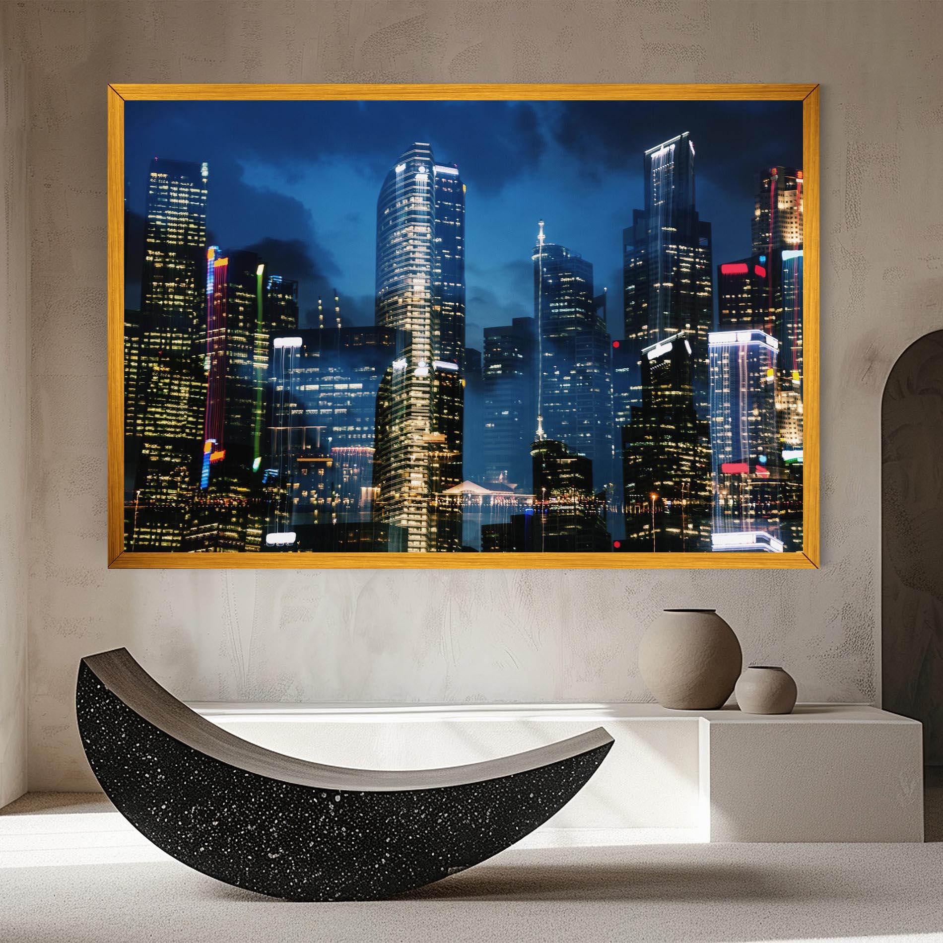 Tablou Canvas Singapore Night mockup 8