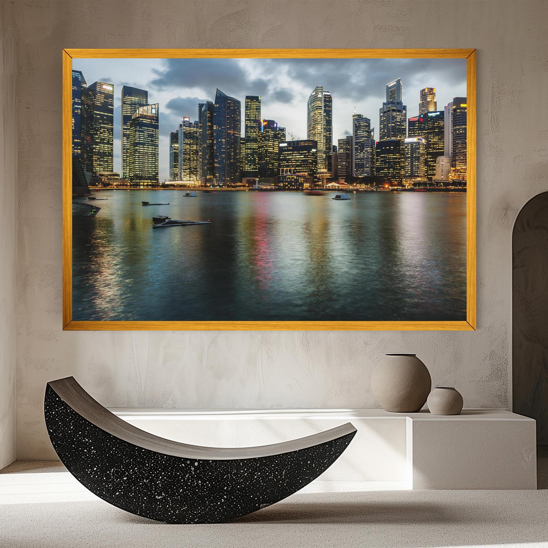 Tablou Canvas Singapore Skyline mockup 8