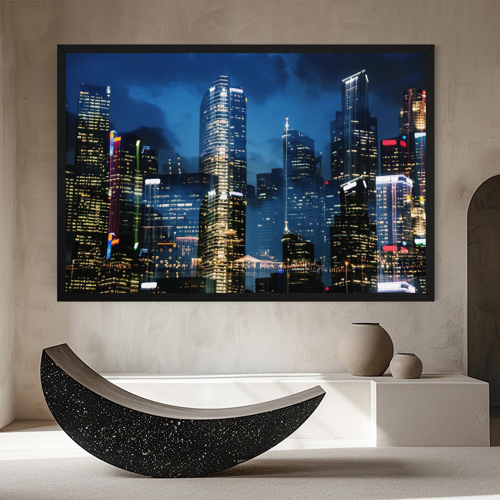 Tablou Canvas Singapore Night mockup 8