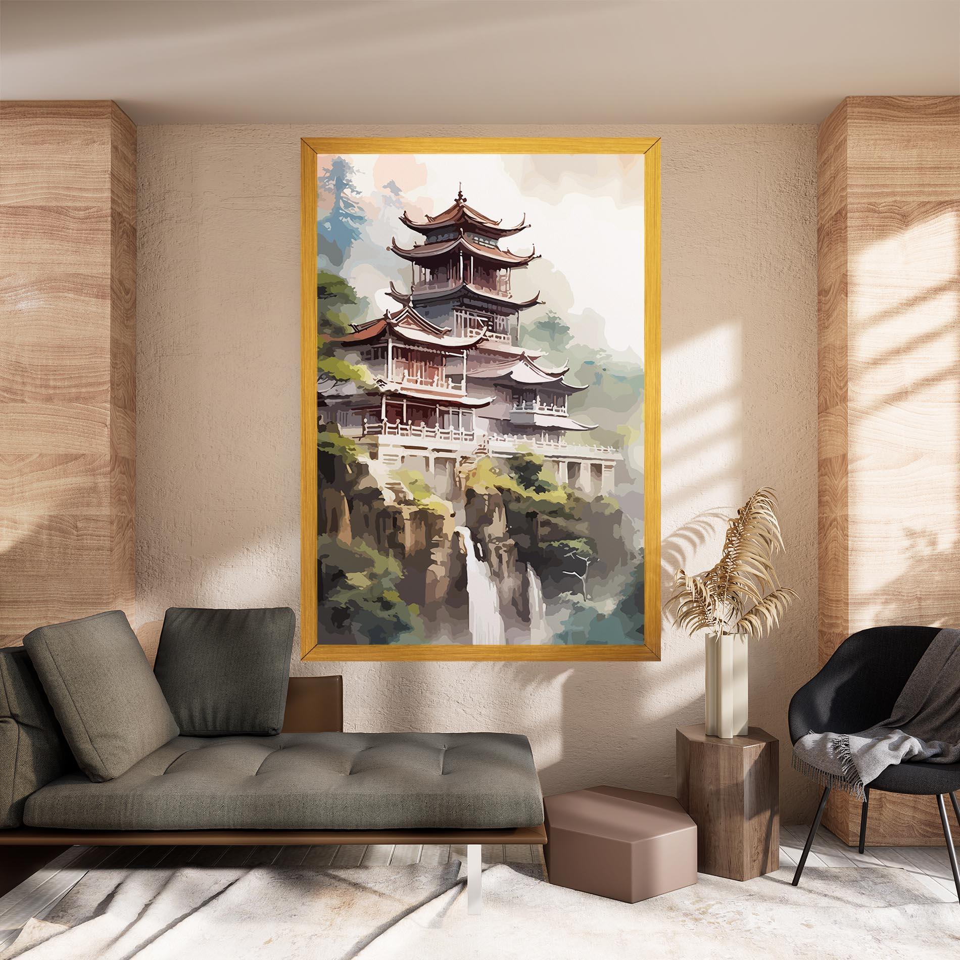 Tablou Canvas Temple Painting mockup 8
