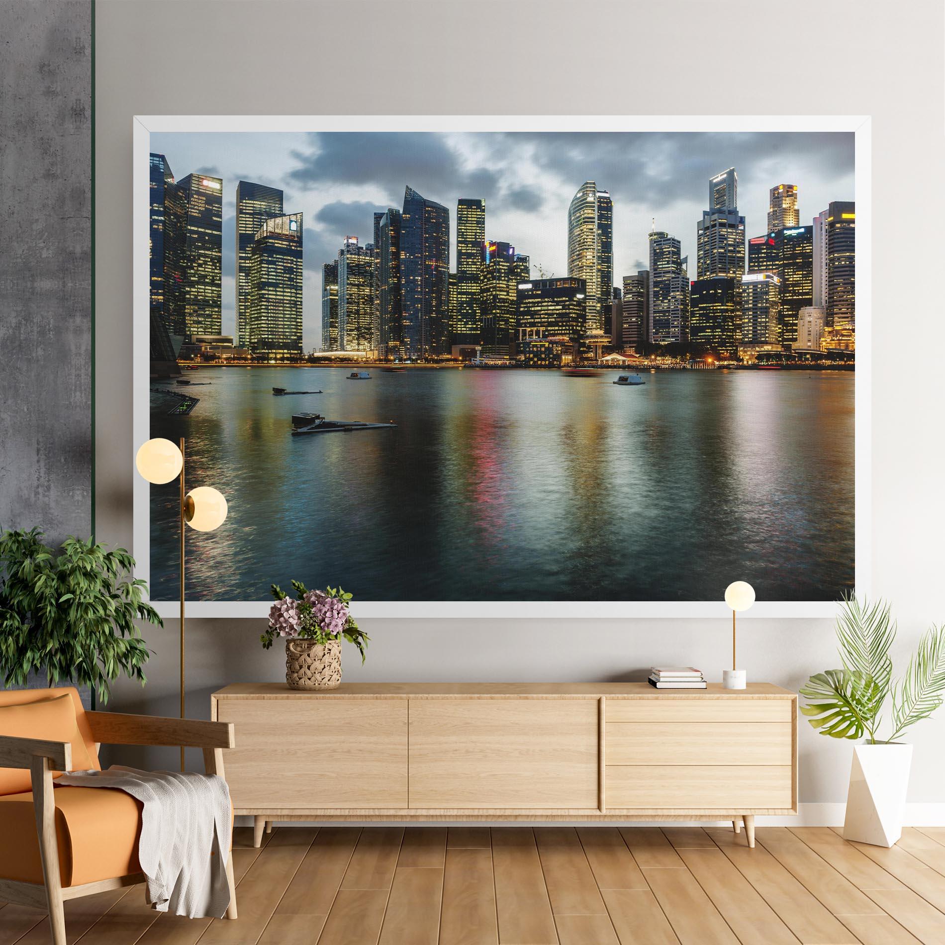 Tablou Canvas Singapore Skyline mockup 9