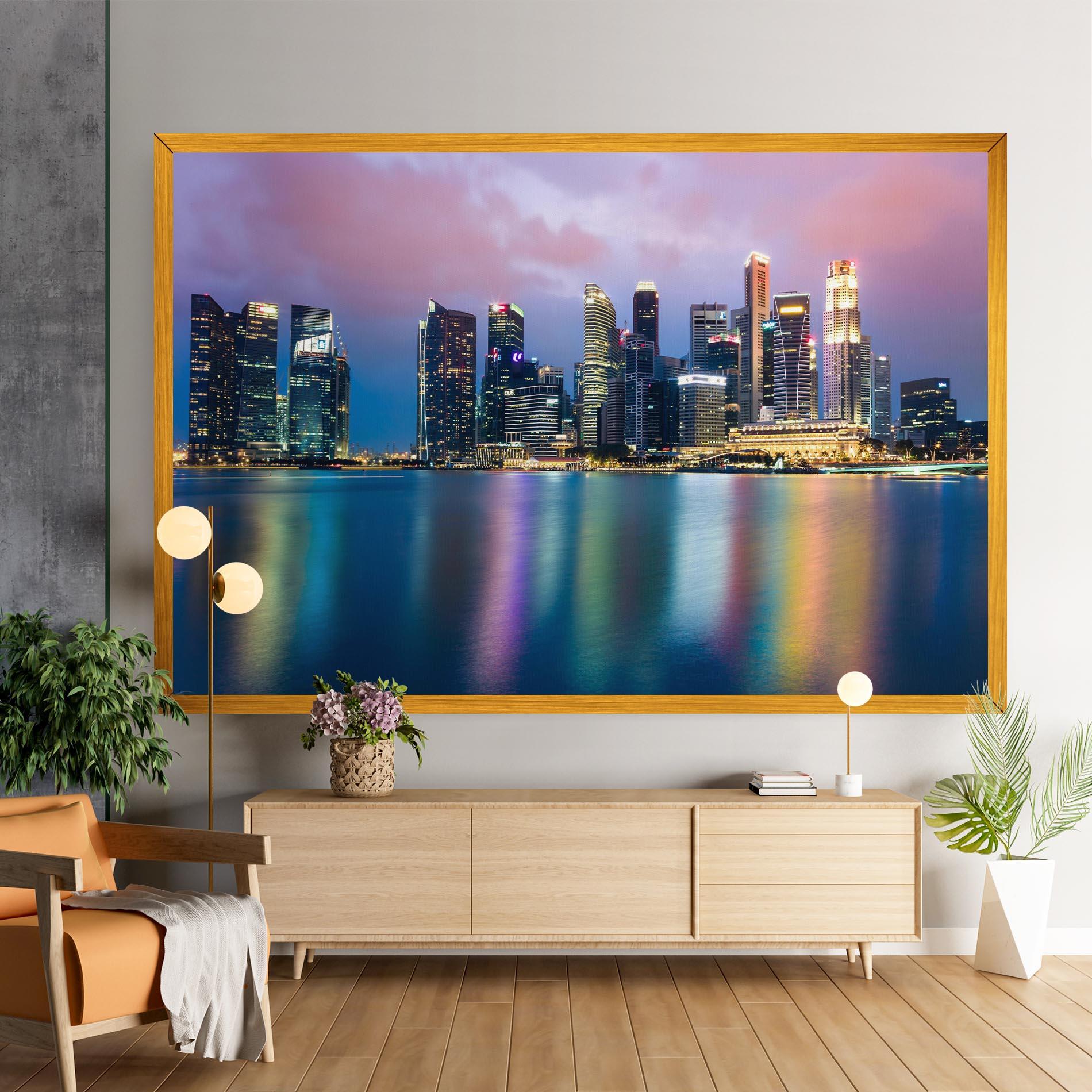 Tablou Canvas Hong Kong Skyline mockup 9