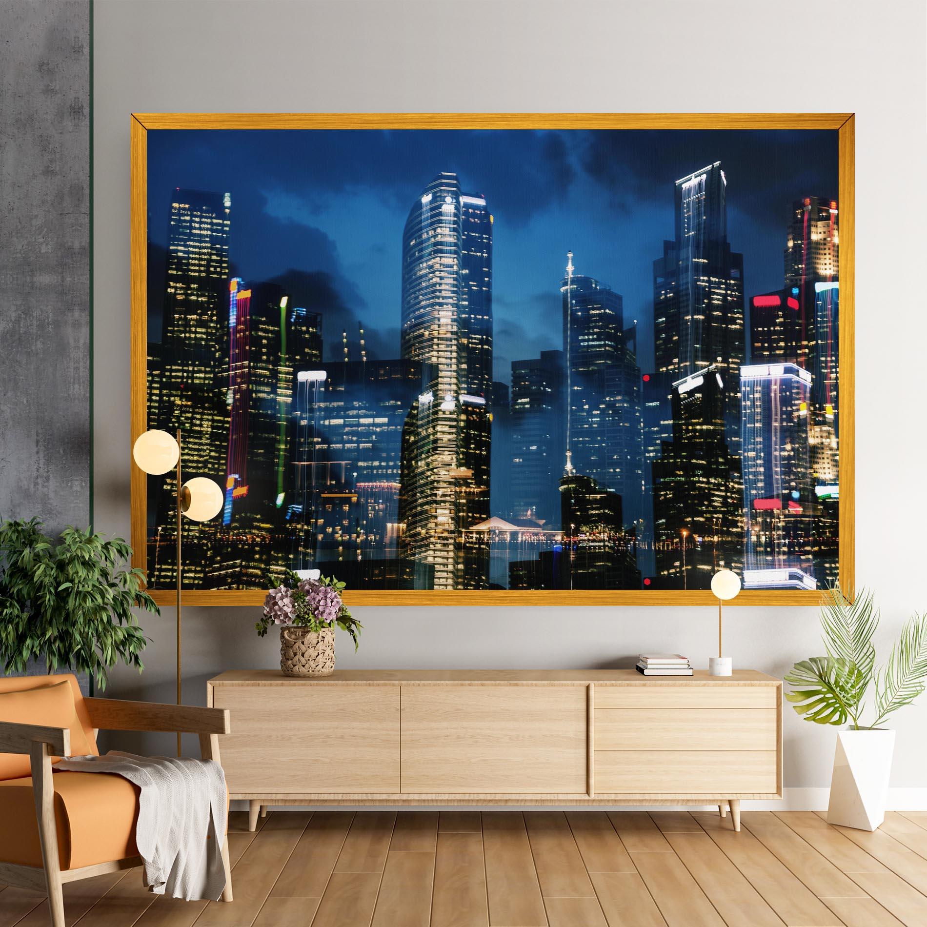 Tablou Canvas Singapore Night mockup 9