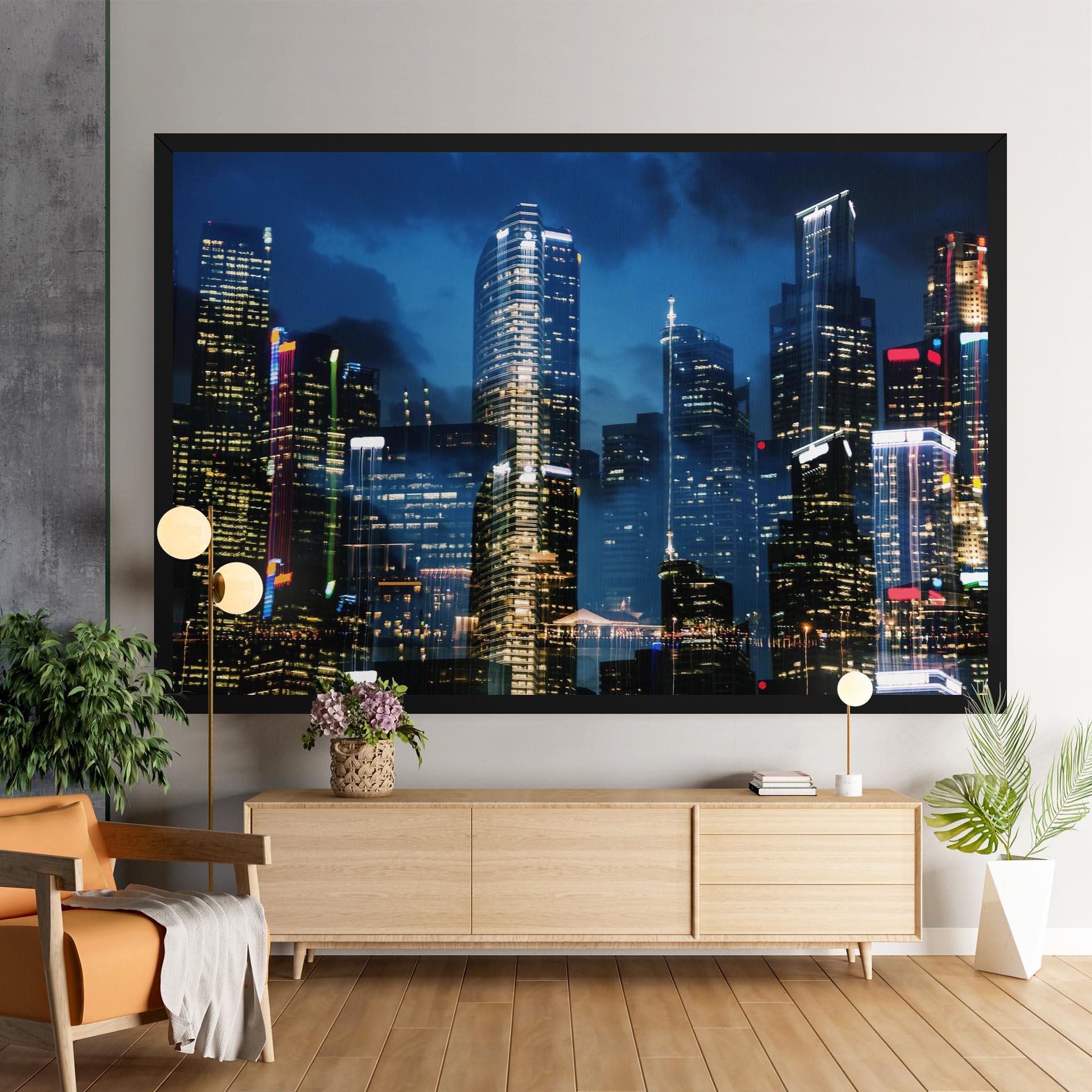 Tablou Canvas Singapore Night mockup 9