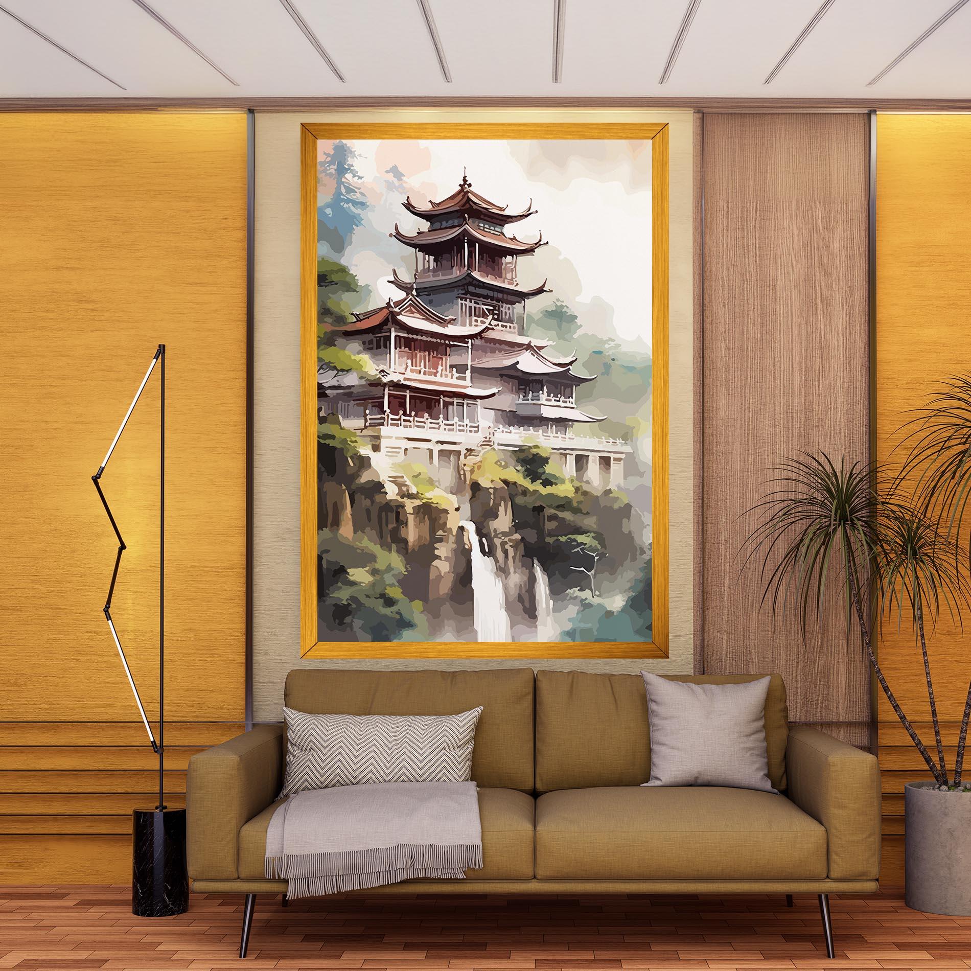 Tablou Canvas Temple Painting mockup 9
