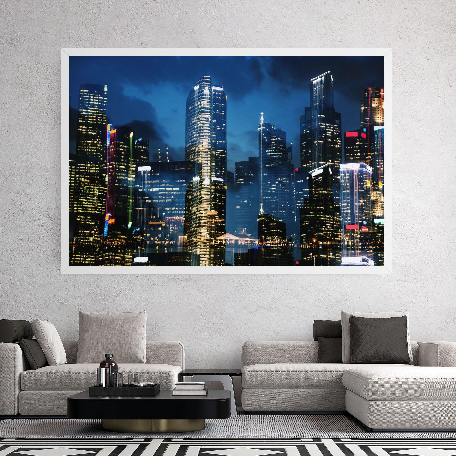 Tablou Canvas Singapore Night mockup 2