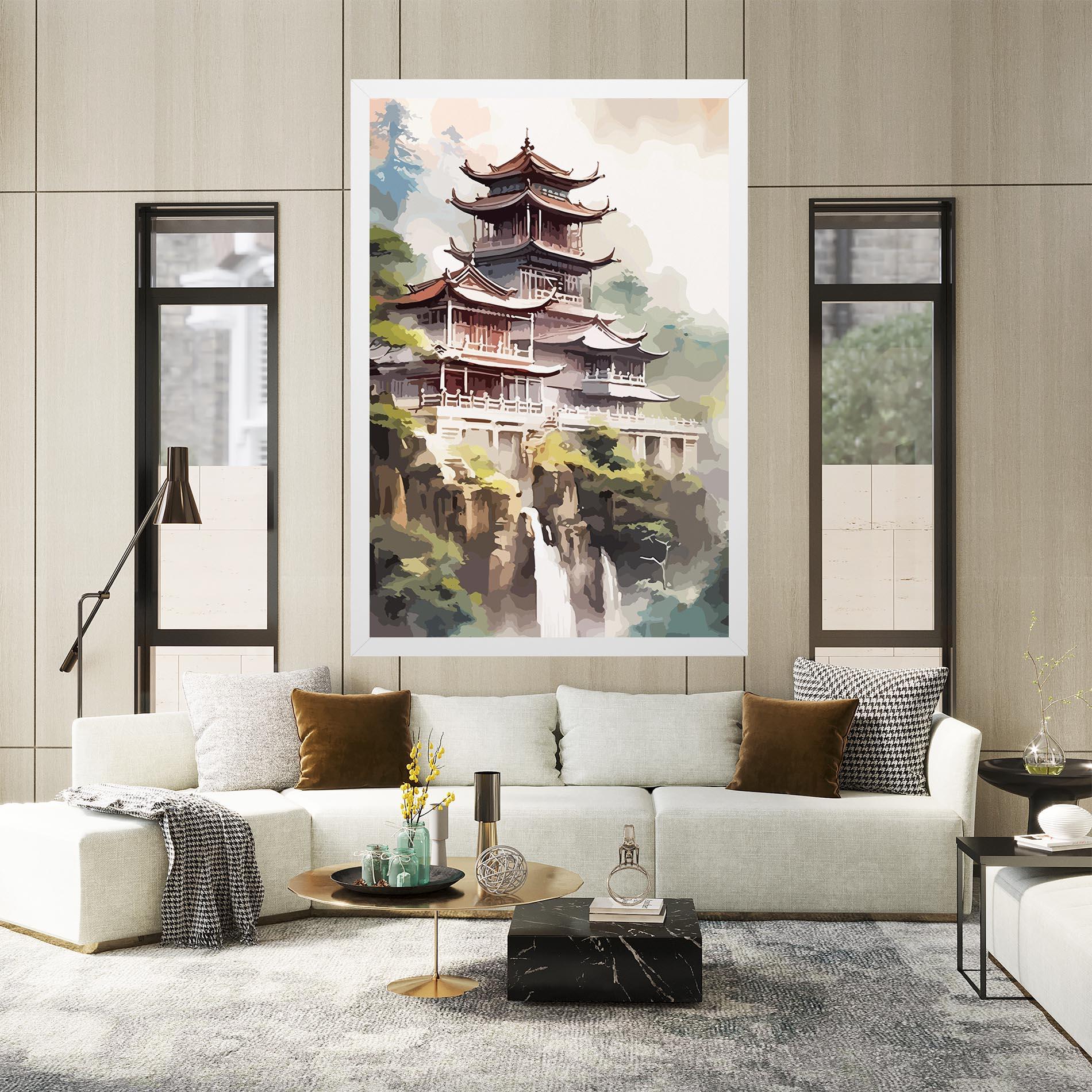 Tablou Canvas Temple Painting mockup 2