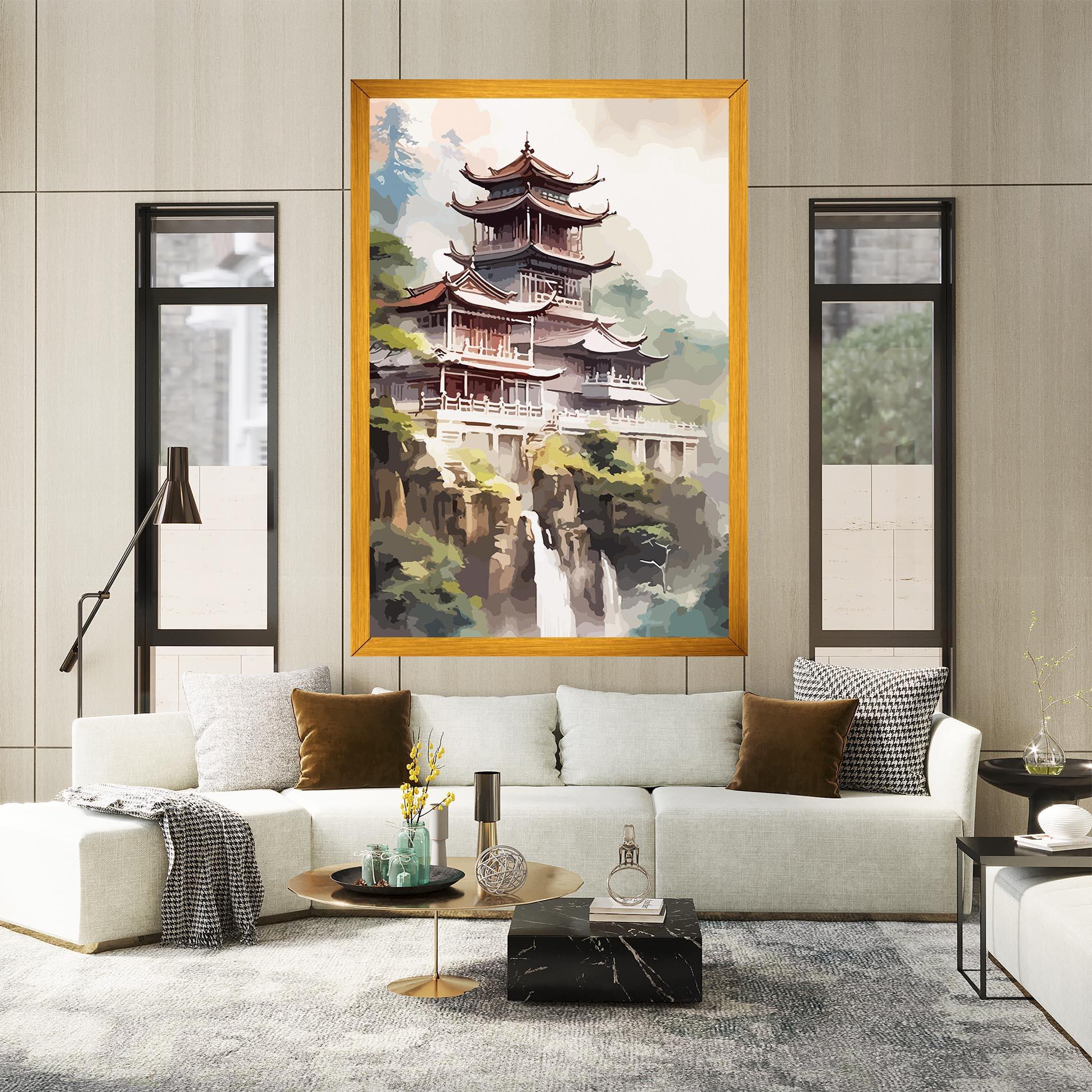Tablou Canvas Temple Painting mockup 2