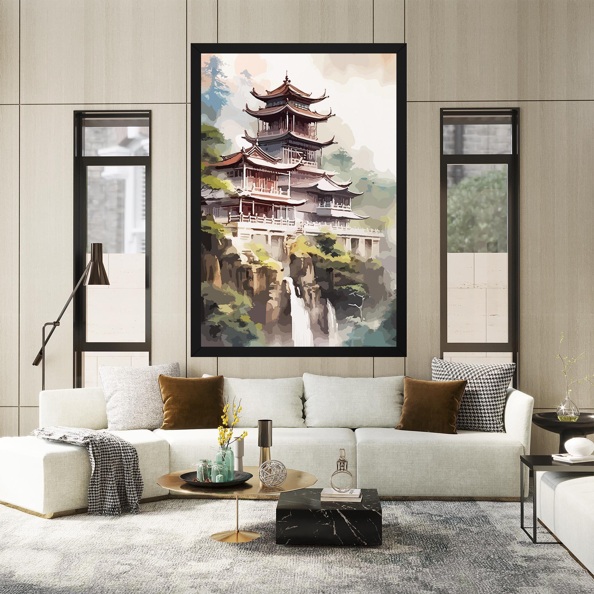 Tablou Canvas Temple Painting mockup 2